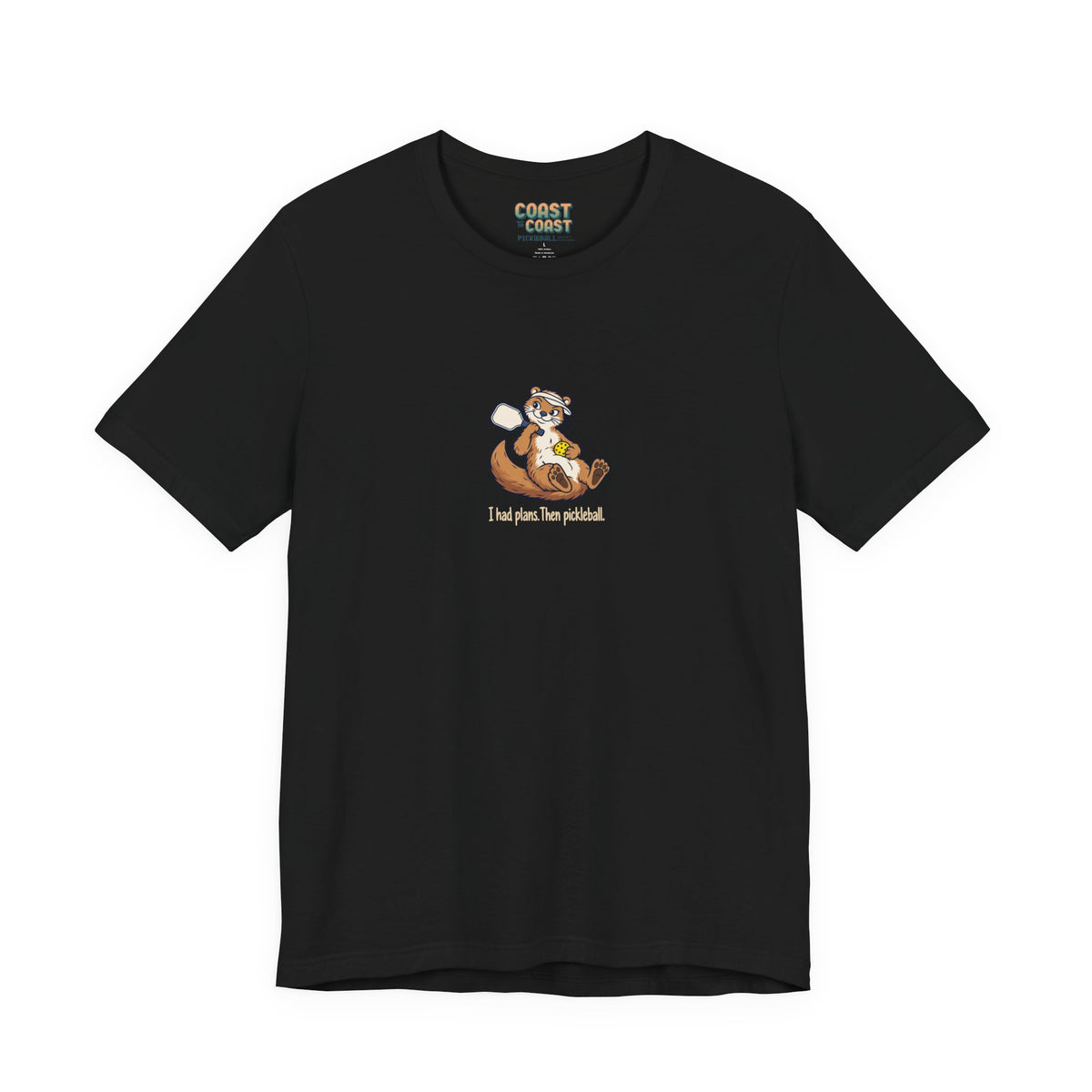 Otter pickleball t-shirt in Black