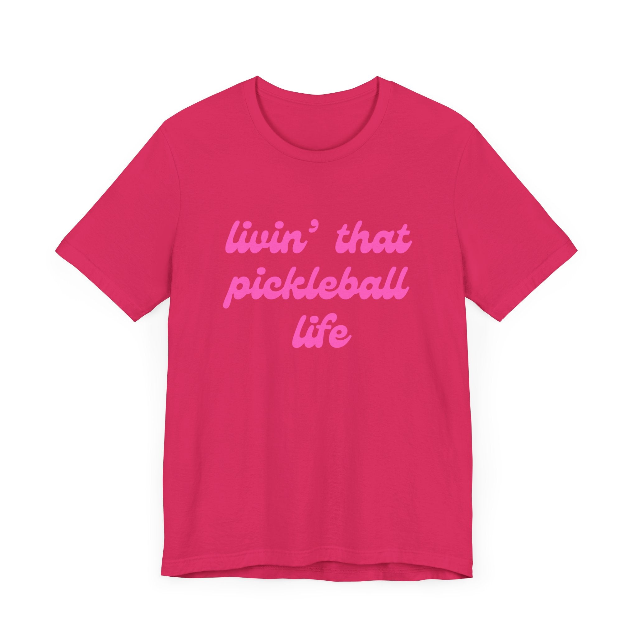 Classic Pickleball T-Shirt | livin' that pickleball life | Pink Wednesdays Collection