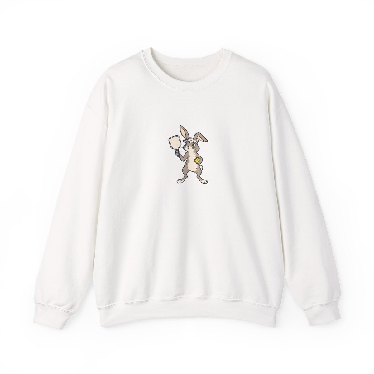 Rabbit pickleball crewneck sweatshirt in White