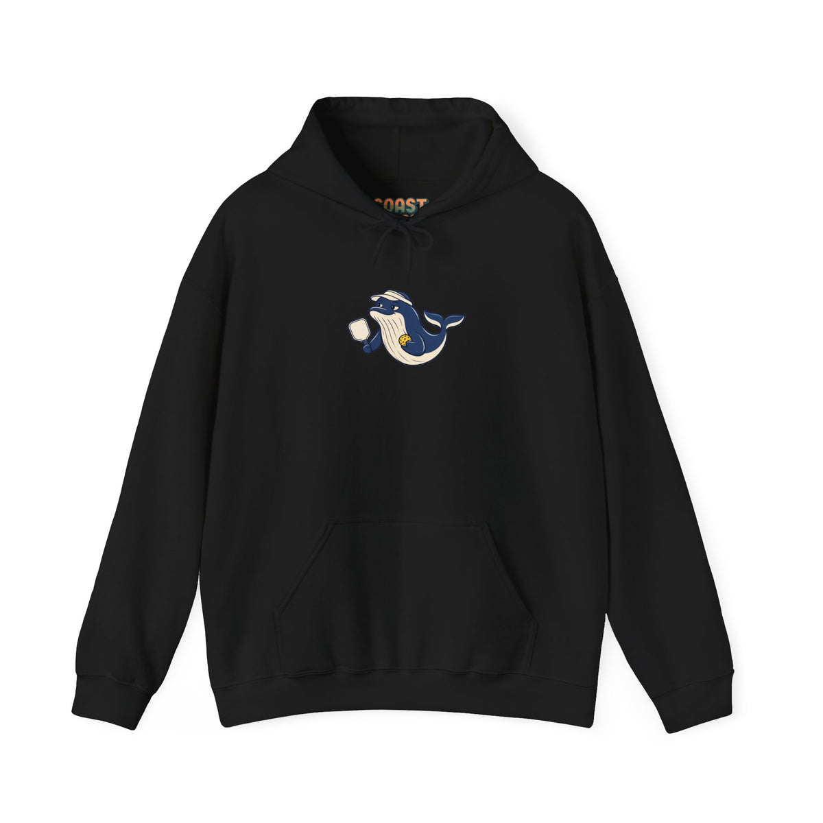 Whale pickleball hoodie in Black