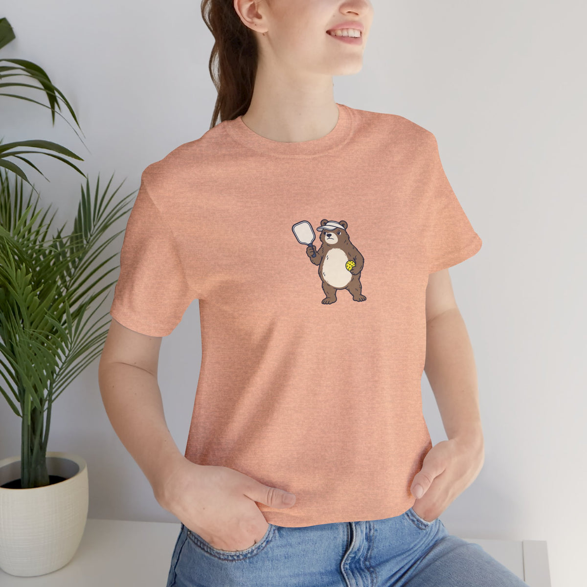 Bear pickleball t-shirt, Bear With Me, I'm Serving