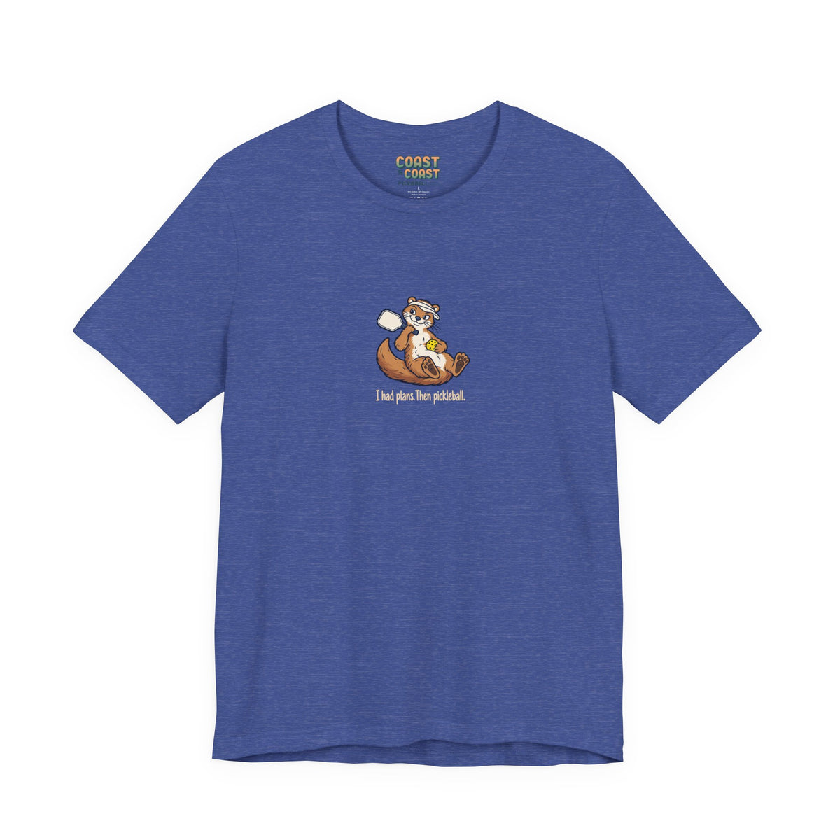 Otter pickleball t-shirt in Heather True Royal