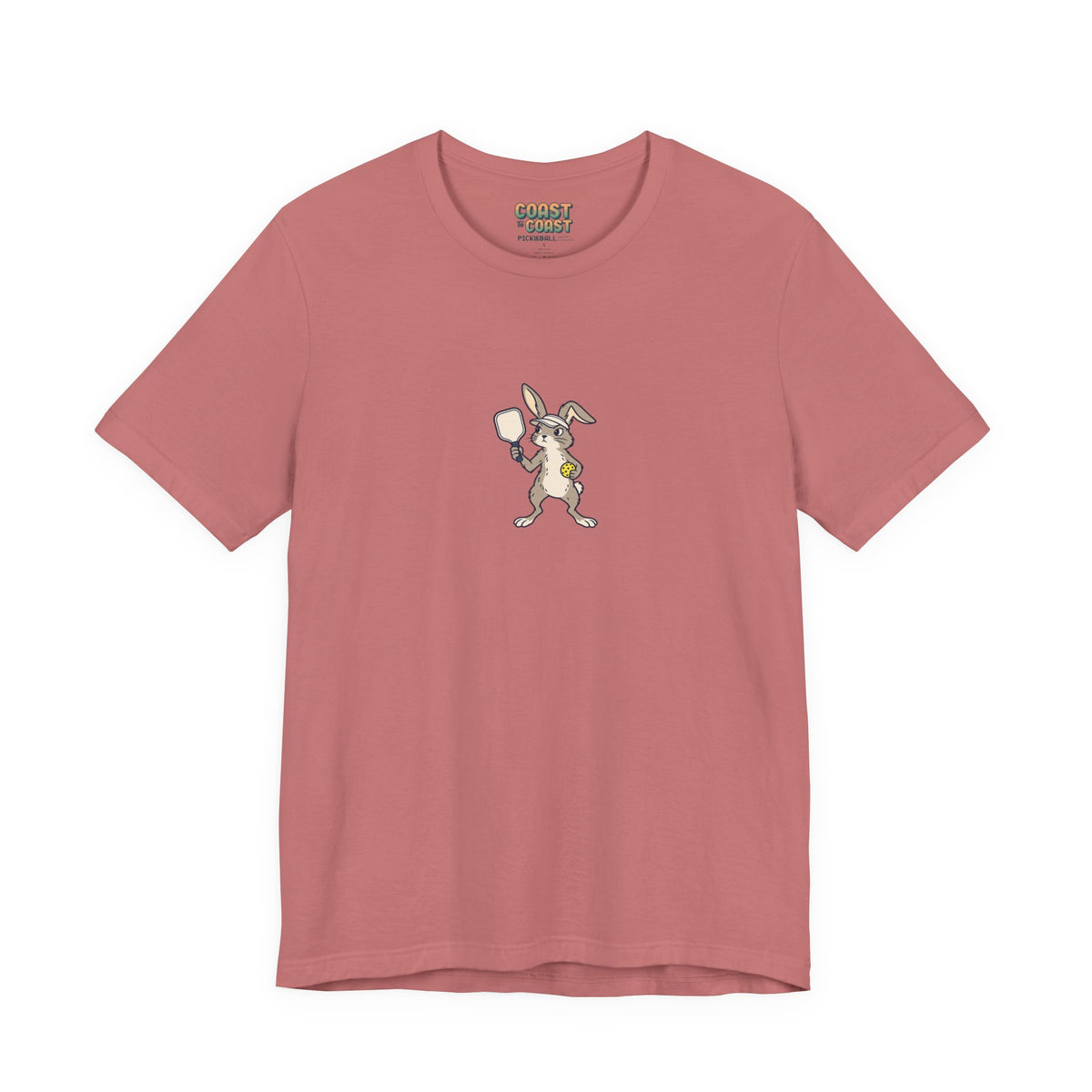 Rabbit pickleball t-shirt in Mauve