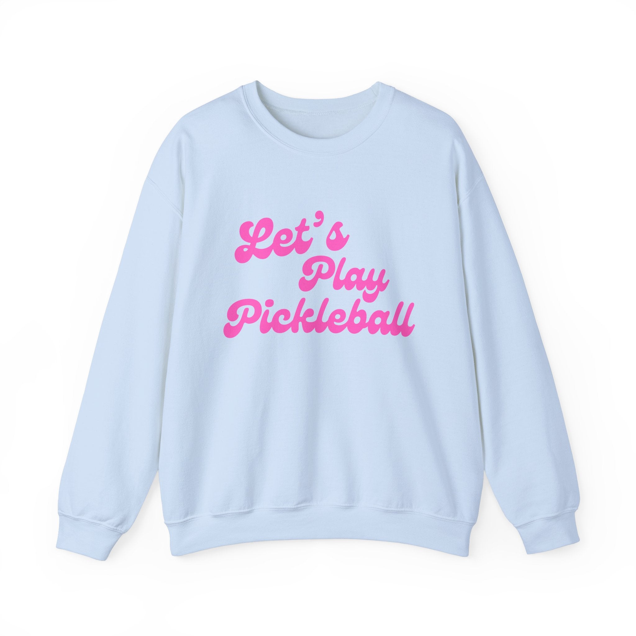 Heavy Blend Crewneck Sweatshirt | Let's Play Pickleball | Pink Wednesdays Collection