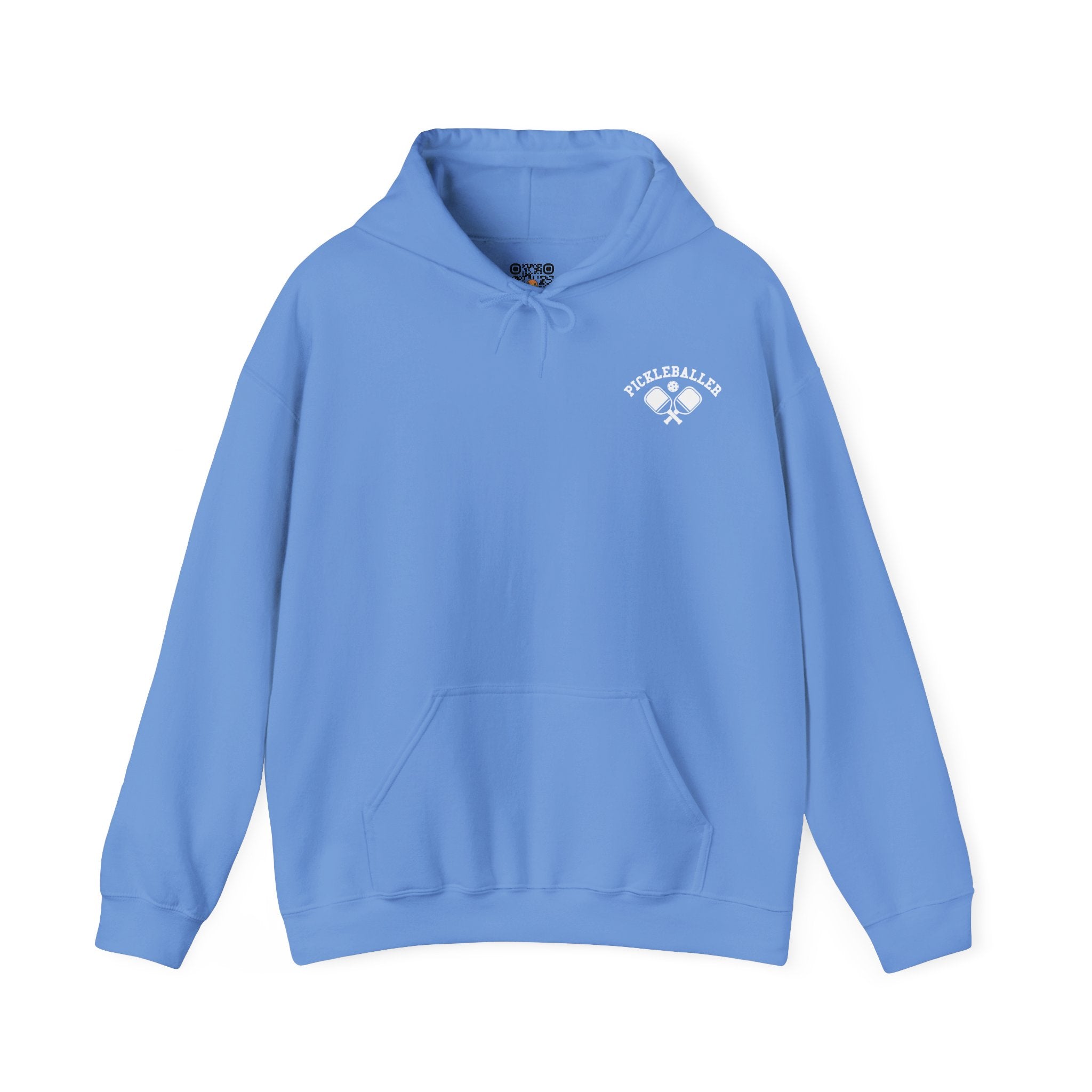 Pickleball Hoodie - Pickleballer with Paddles in White - Pickleball Hoodie for Women & Men