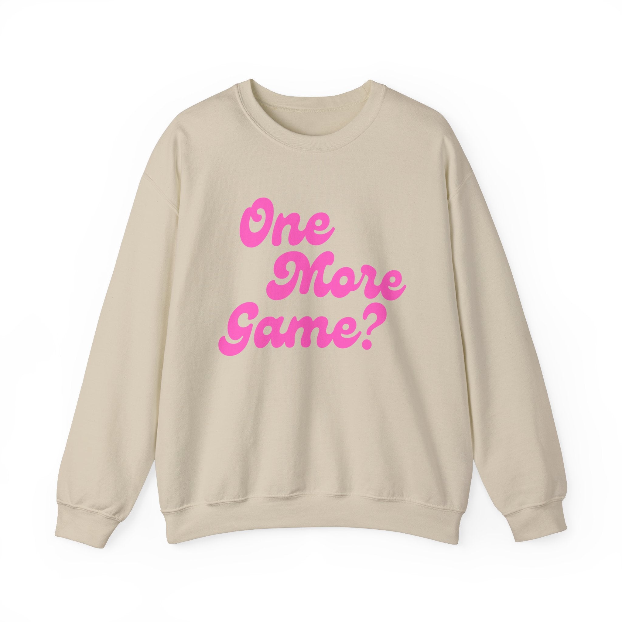 Heavy Blend Crewneck Sweatshirt | One More Game? | Pink Wednesdays Collection