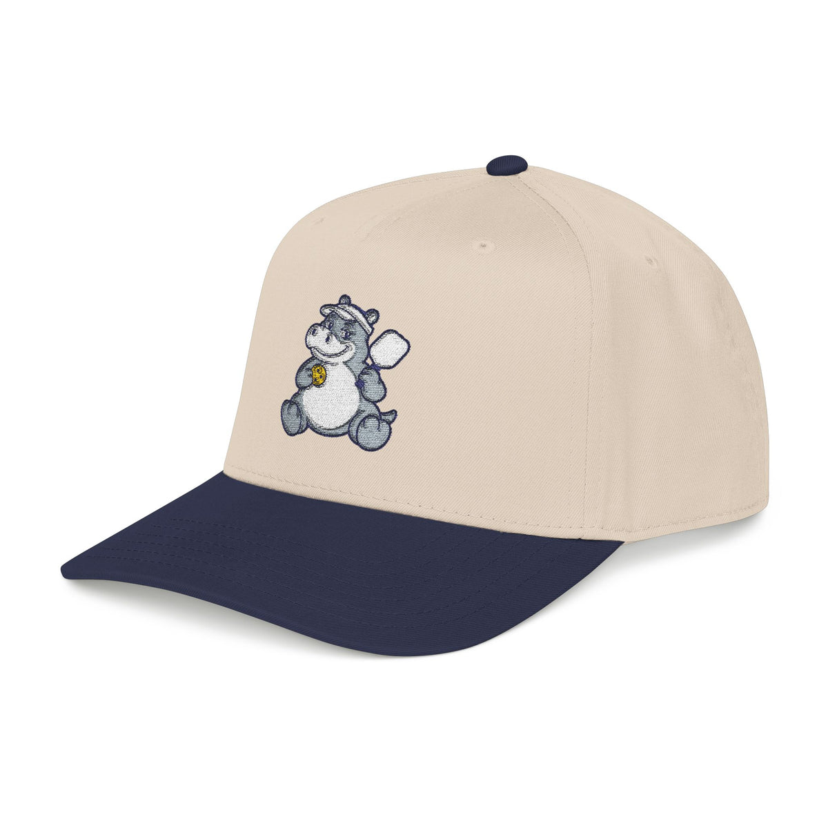 Embroidered pickleball hippo baseball cap, A Steady Presence at the Net