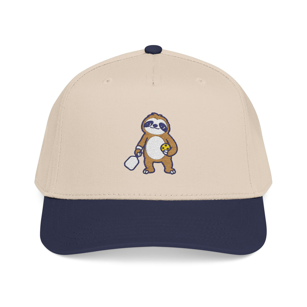 Embroidered Pickleball Sloth Baseball Cap — Saving Energy for Game Point