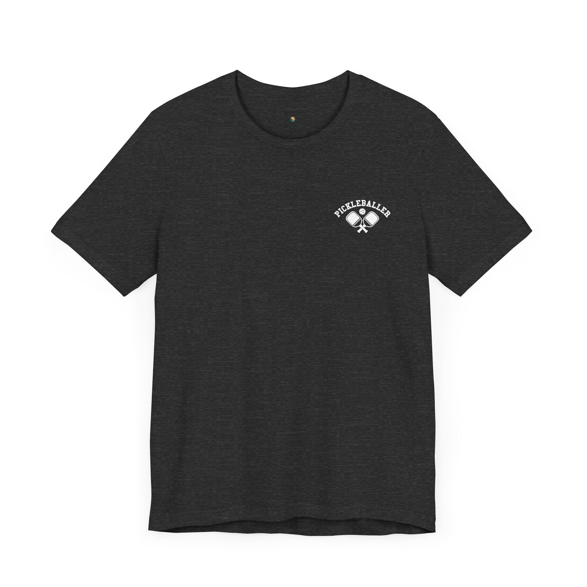 Pickleball T-Shirt - Pickleballer with Paddles, in White