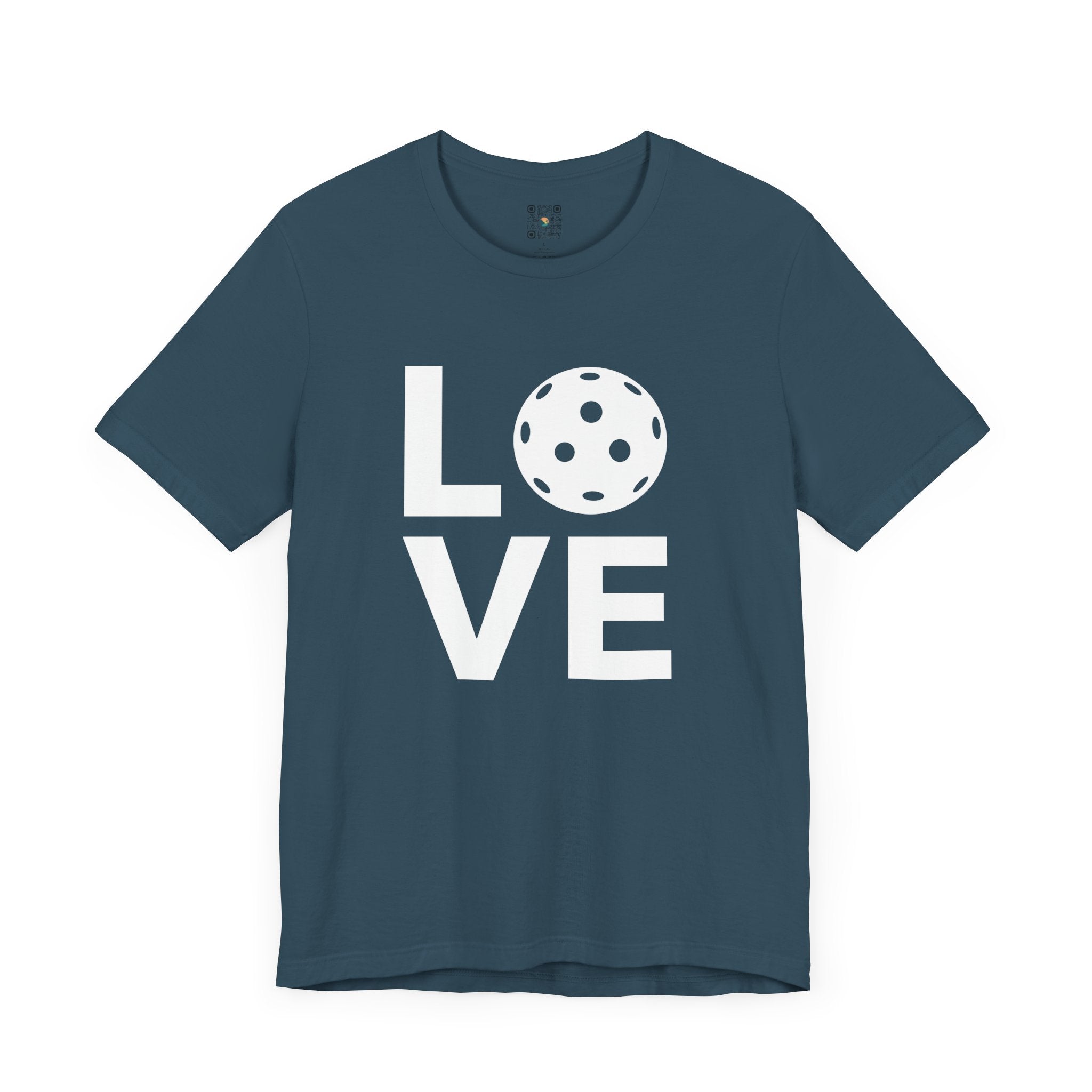 Pickleball T-Shirt - LOVE Pickleball with White Ball Design
