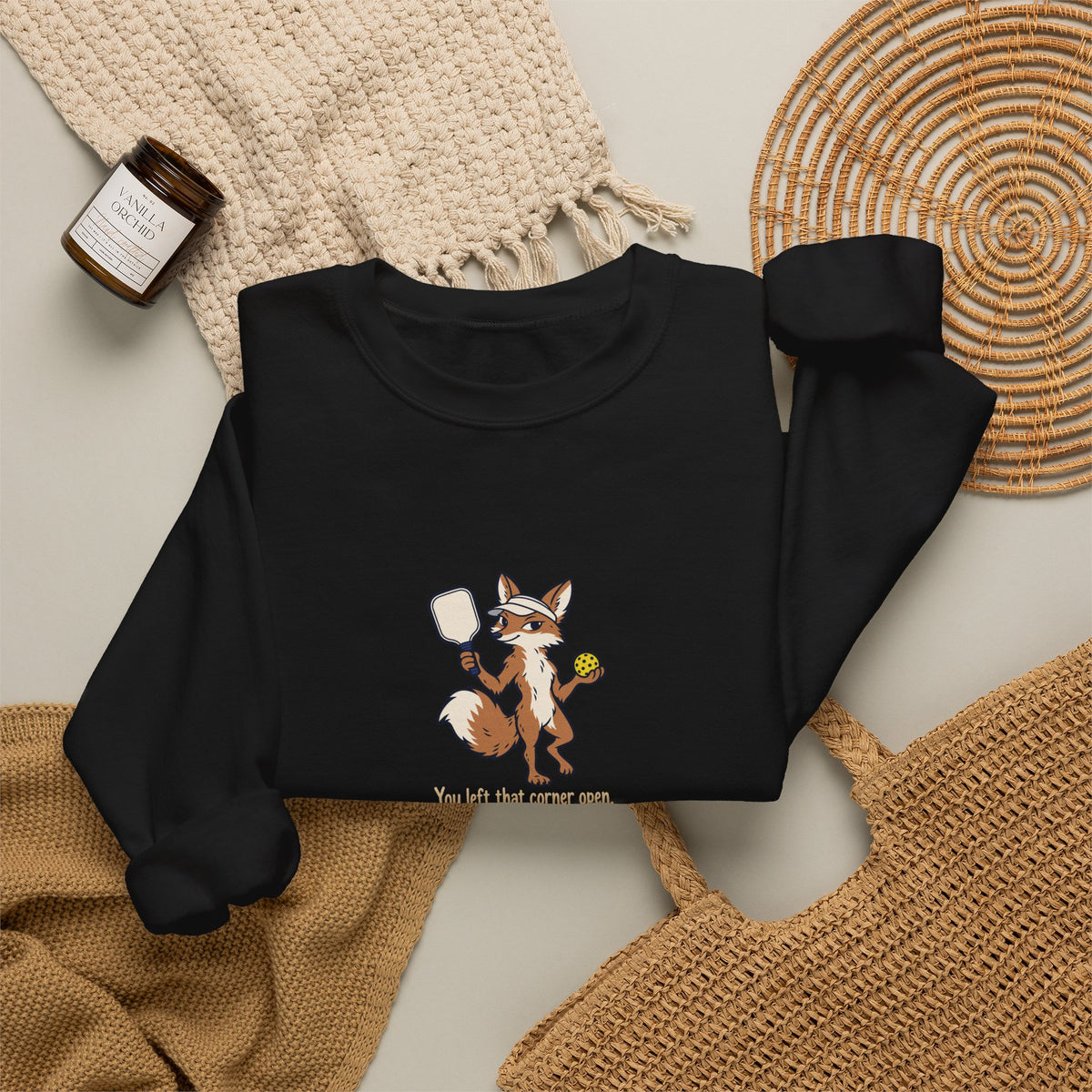 Fox pickleball crewneck sweatshirt, You Left That Corner Open