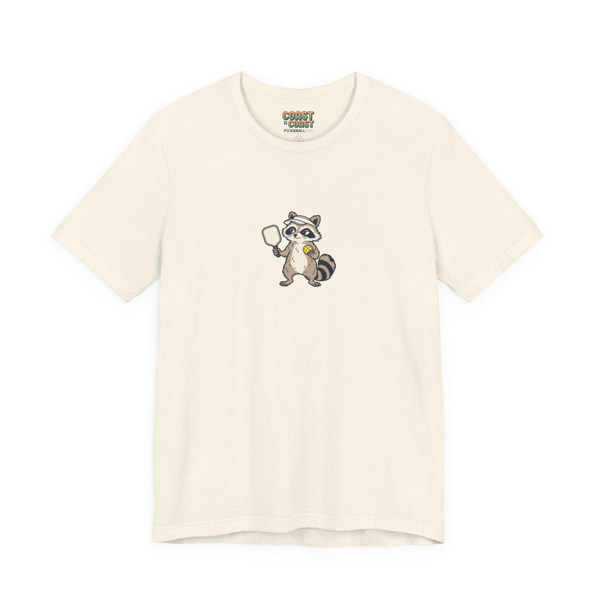 Raccoon pickleball t-shirt in Natural, That Point Was Mine