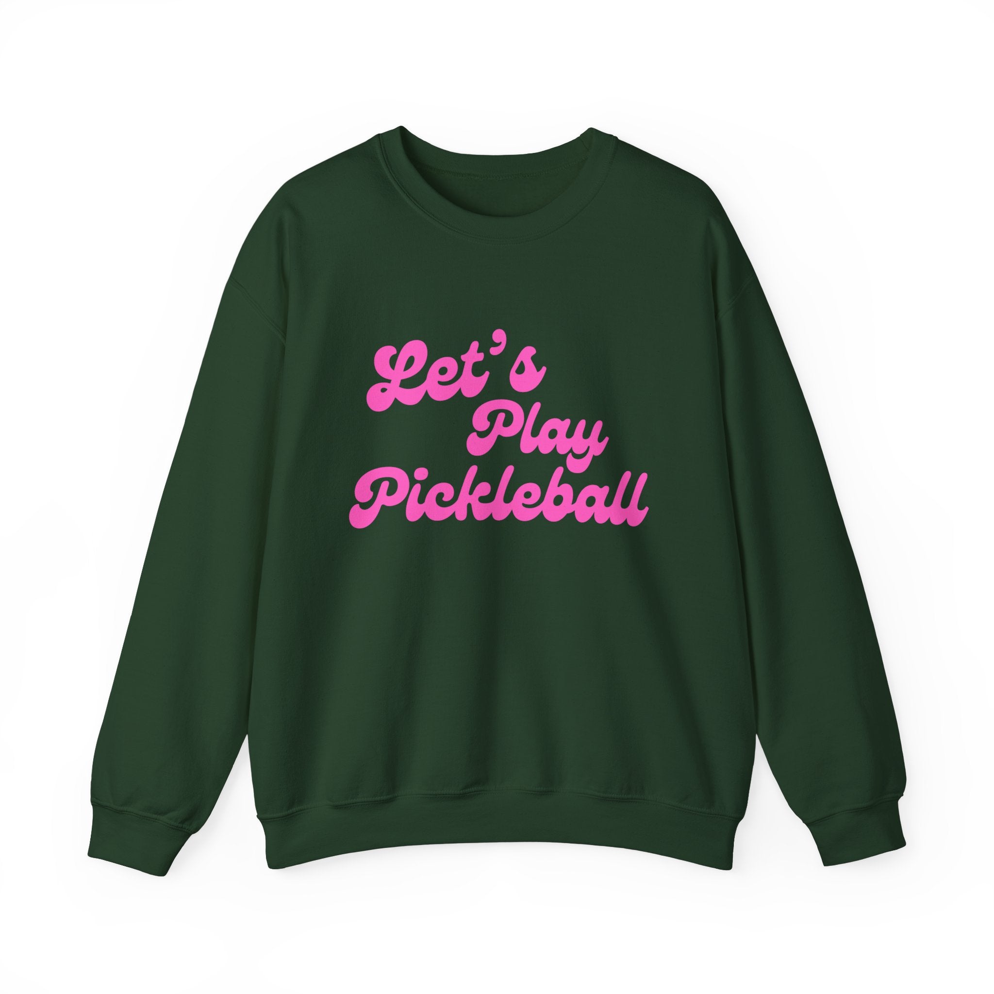 Heavy Blend Crewneck Sweatshirt | Let's Play Pickleball | Pink Wednesdays Collection