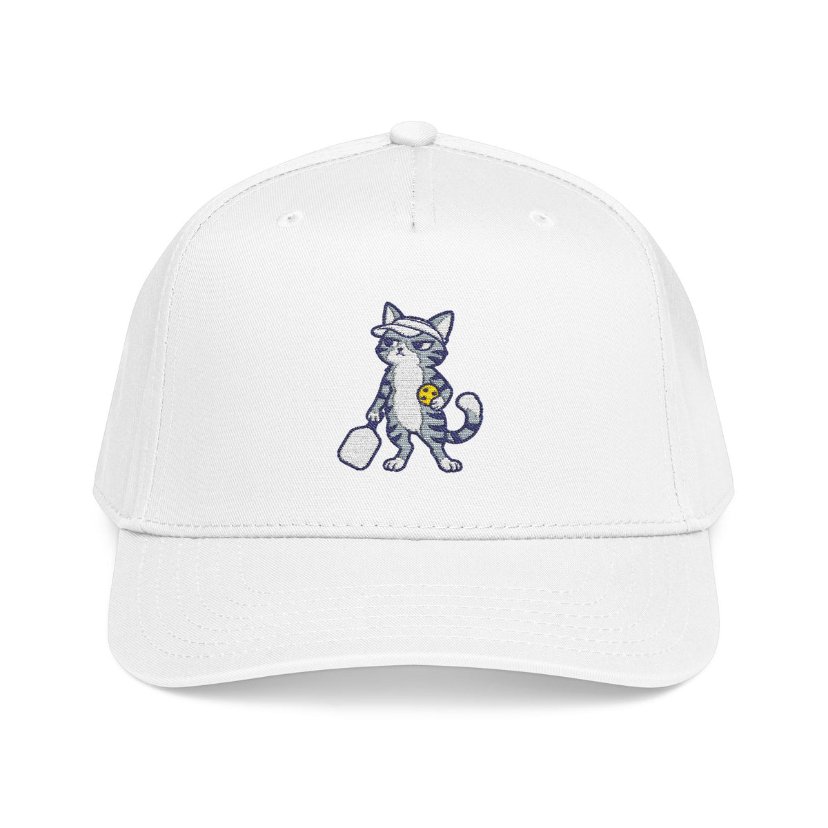 Embroidered Pickleball Cat Baseball Cap — A Look Says Everything