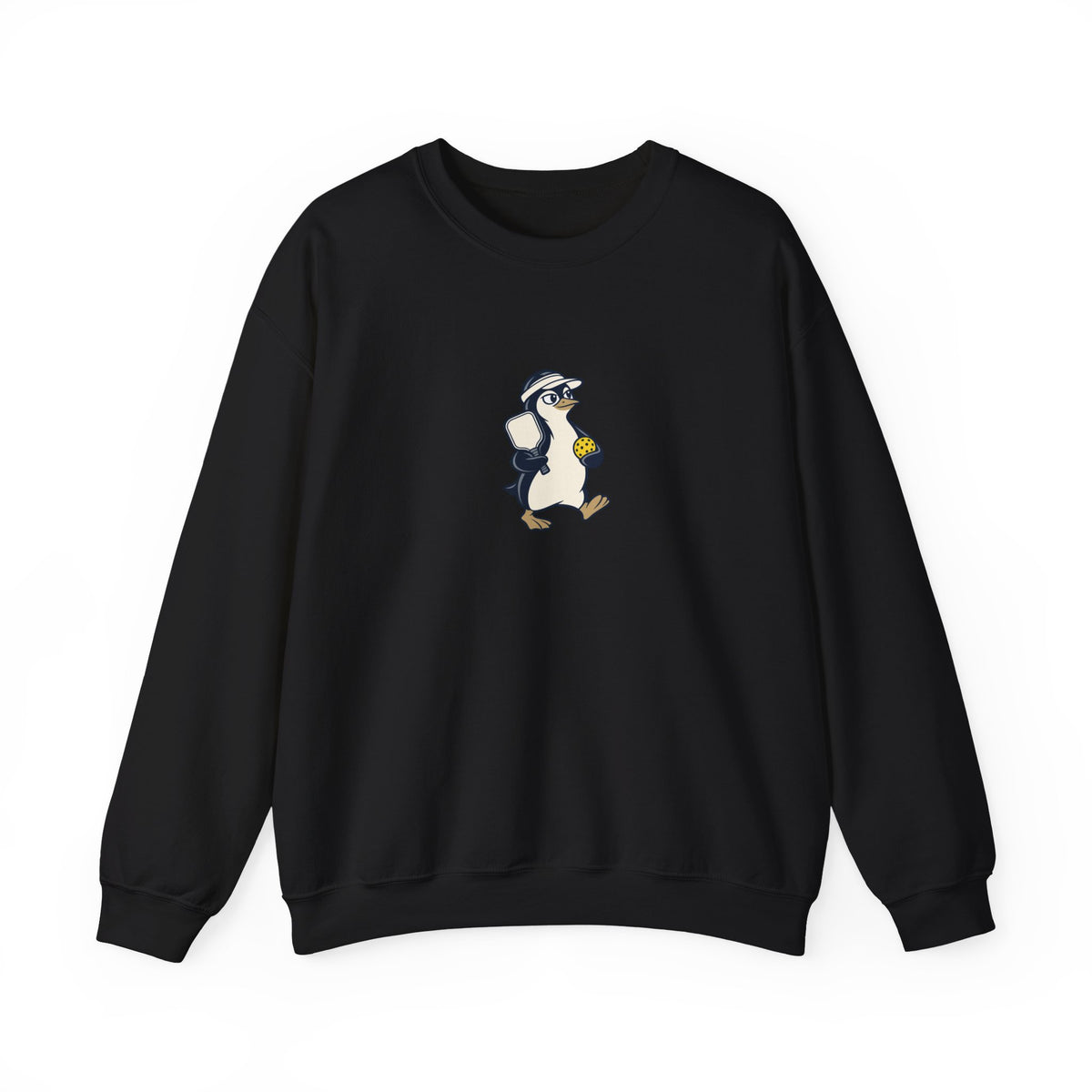 Penguin pickleball crewneck sweatshirt in Black