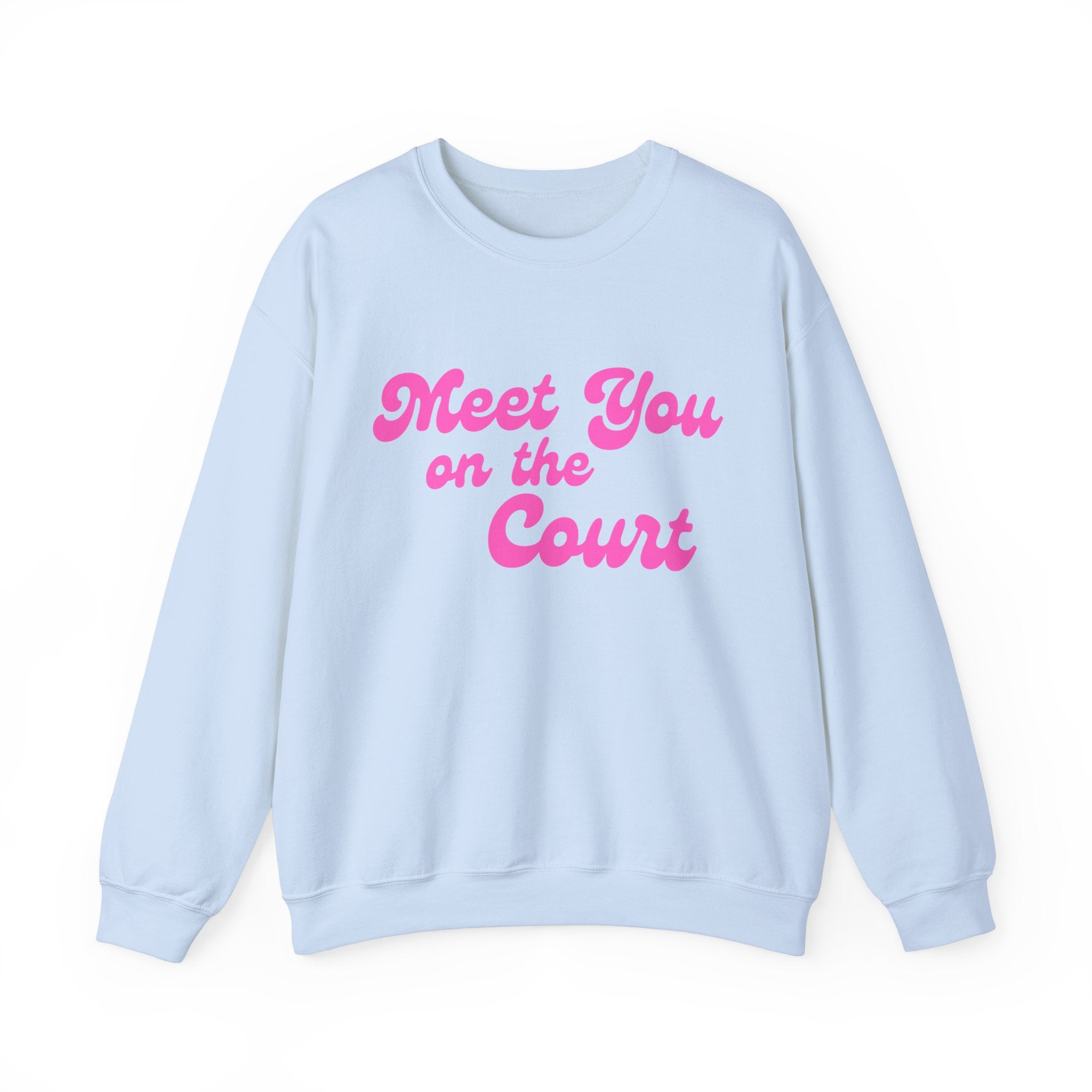 Heavy Blend Crewneck Sweatshirt | Meet you on the Court | Pink Wednesdays Collection