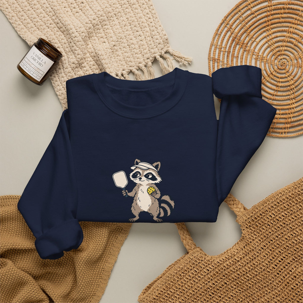 Raccoon Pickleball Crewneck Sweatshirt - That Point Was Mine