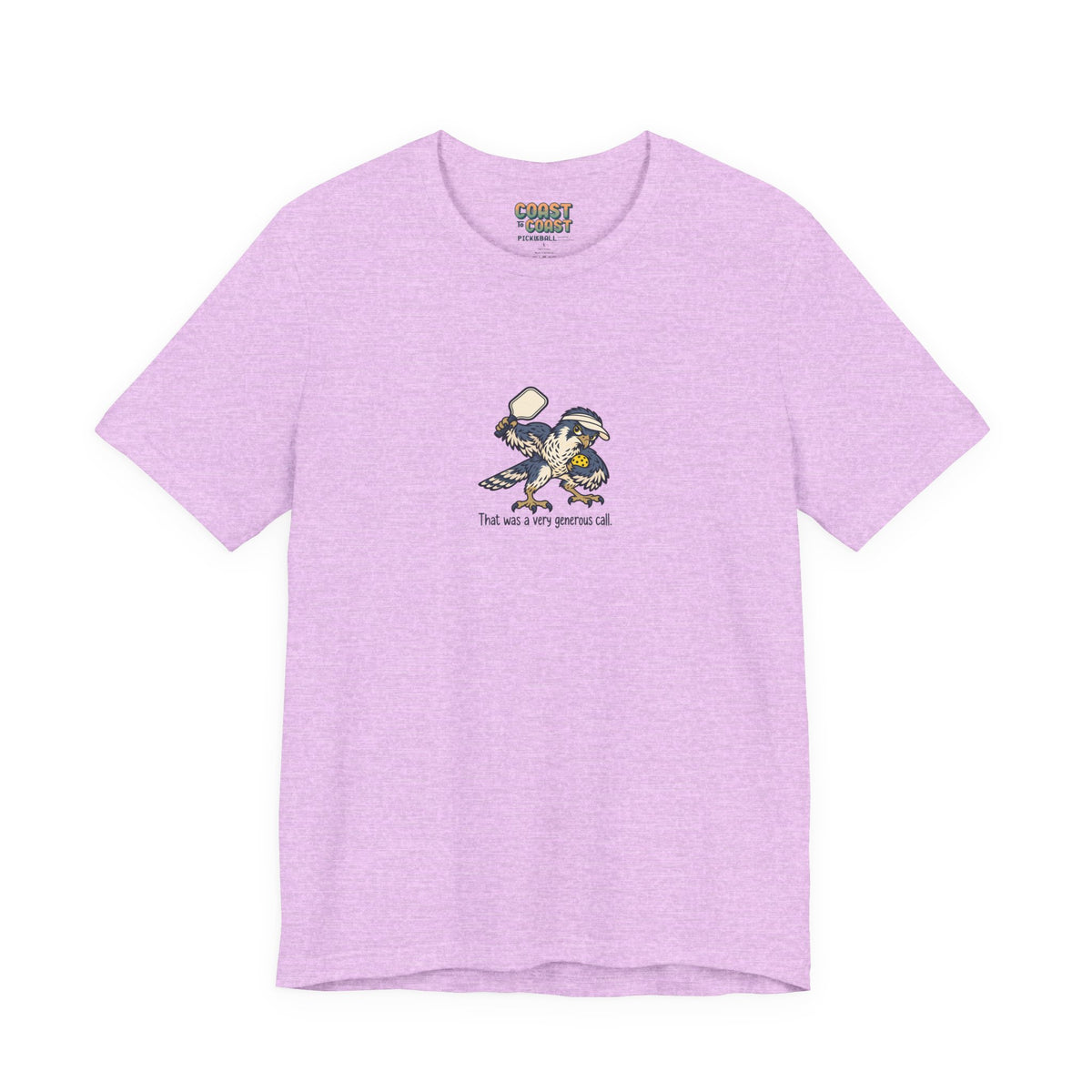 Falcon pickleball t-shirt in Heather Prism Lilac