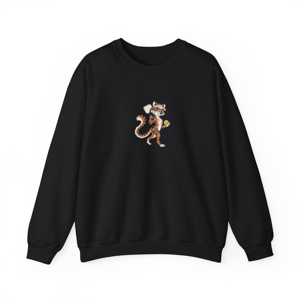 Tiger pickleball crewneck sweatshirt in Black
