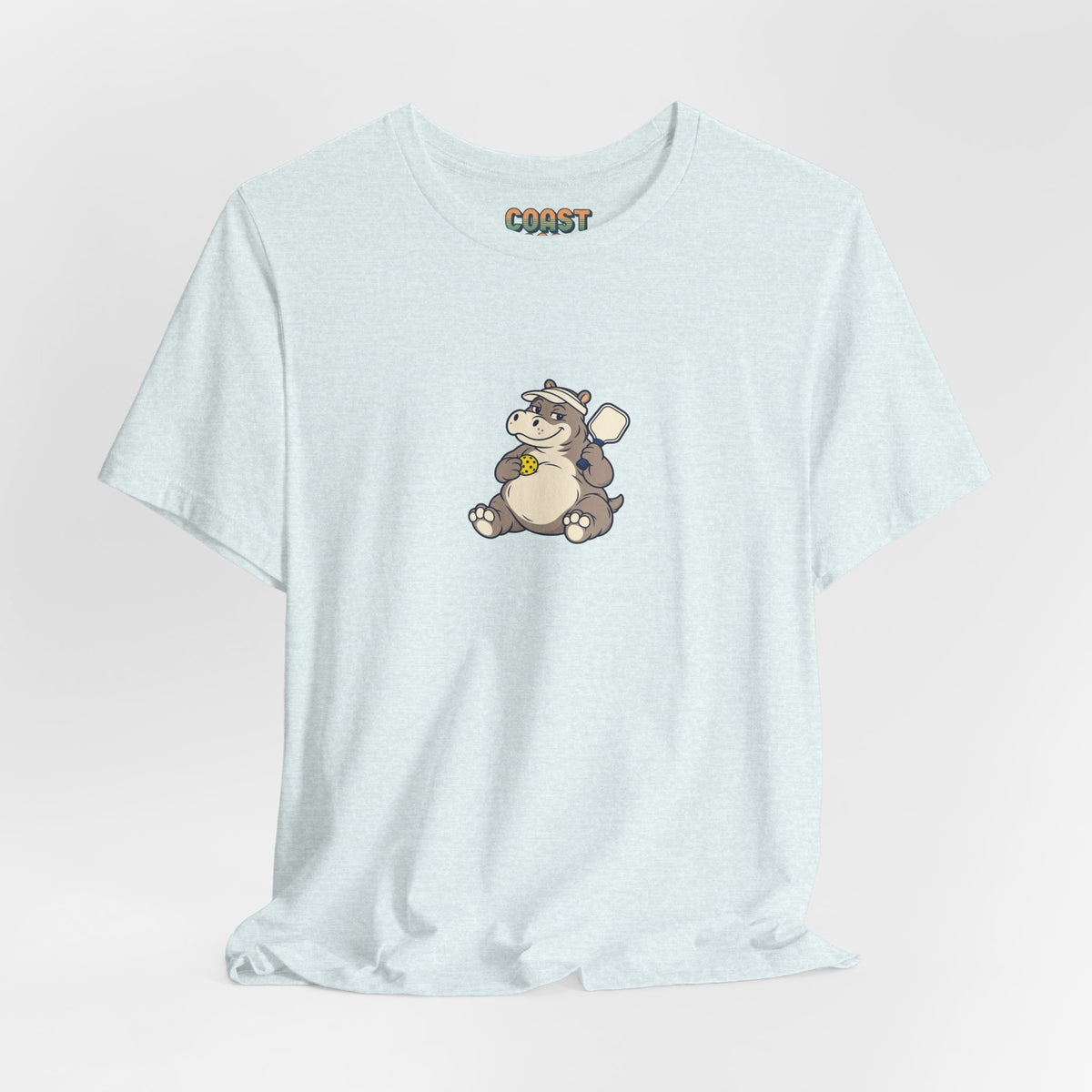 Hippo pickleball t-shirt, Big Energy at the Net