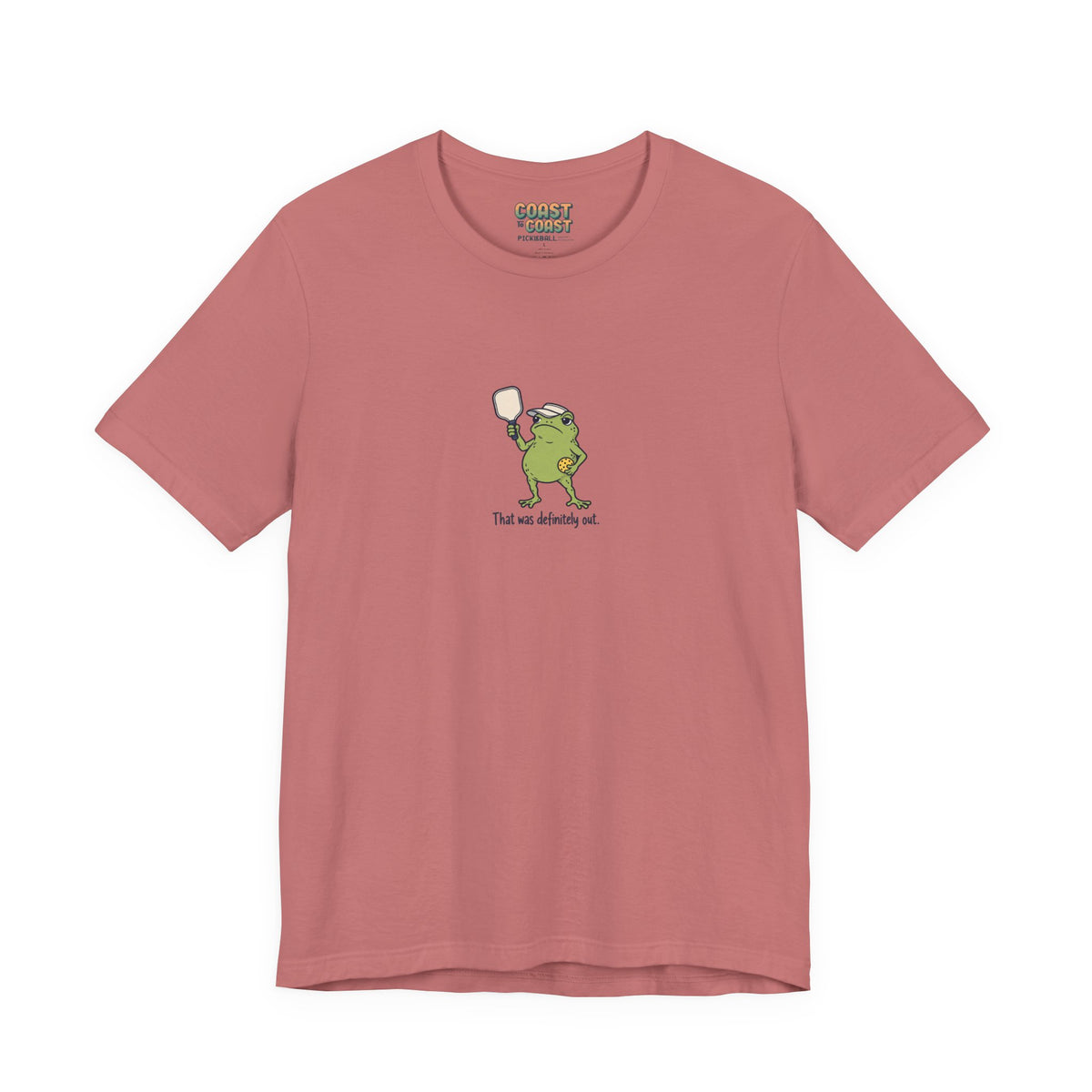 Frog pickleball t-shirt in Mauve