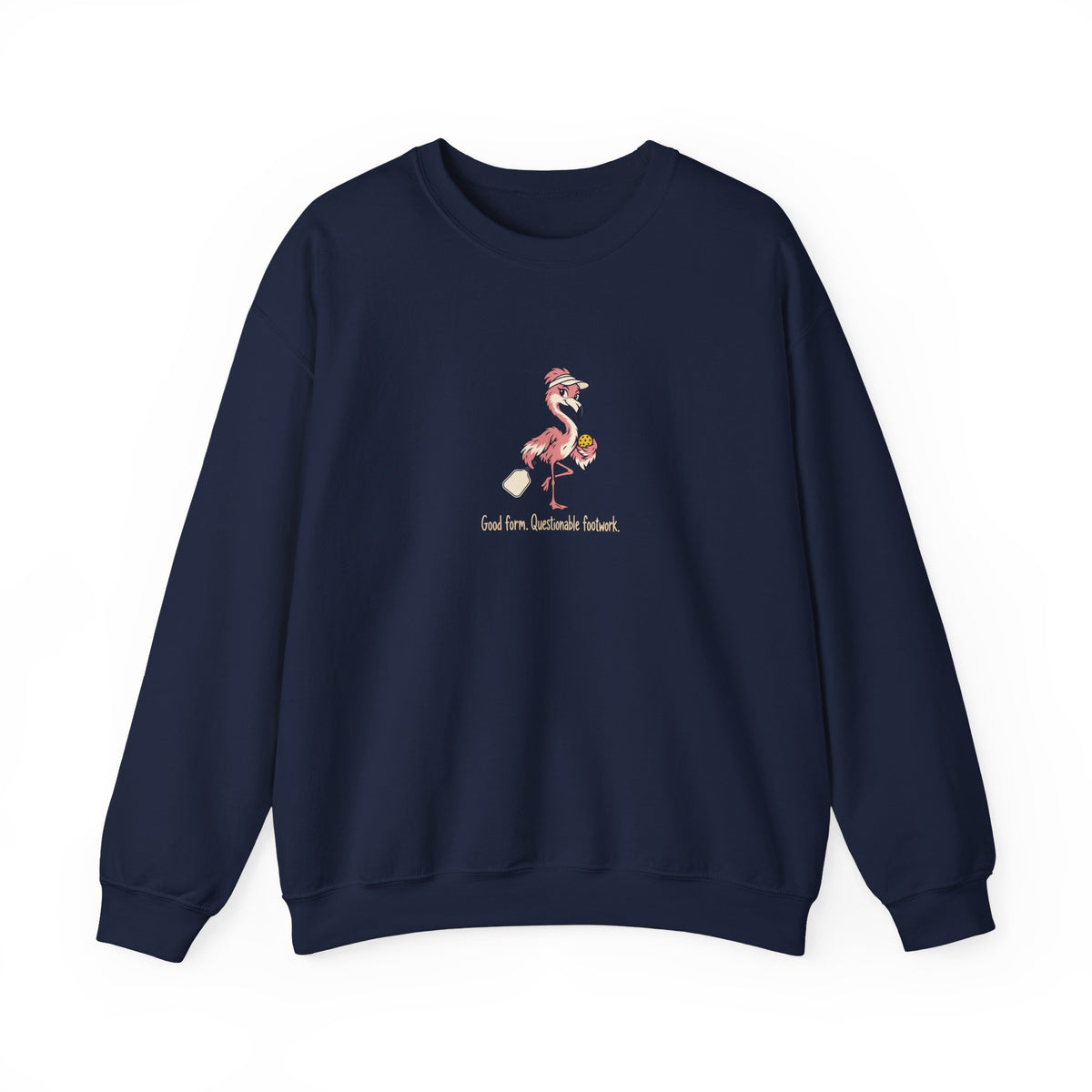 Flamingo pickleball crewneck sweatshirt in Navy