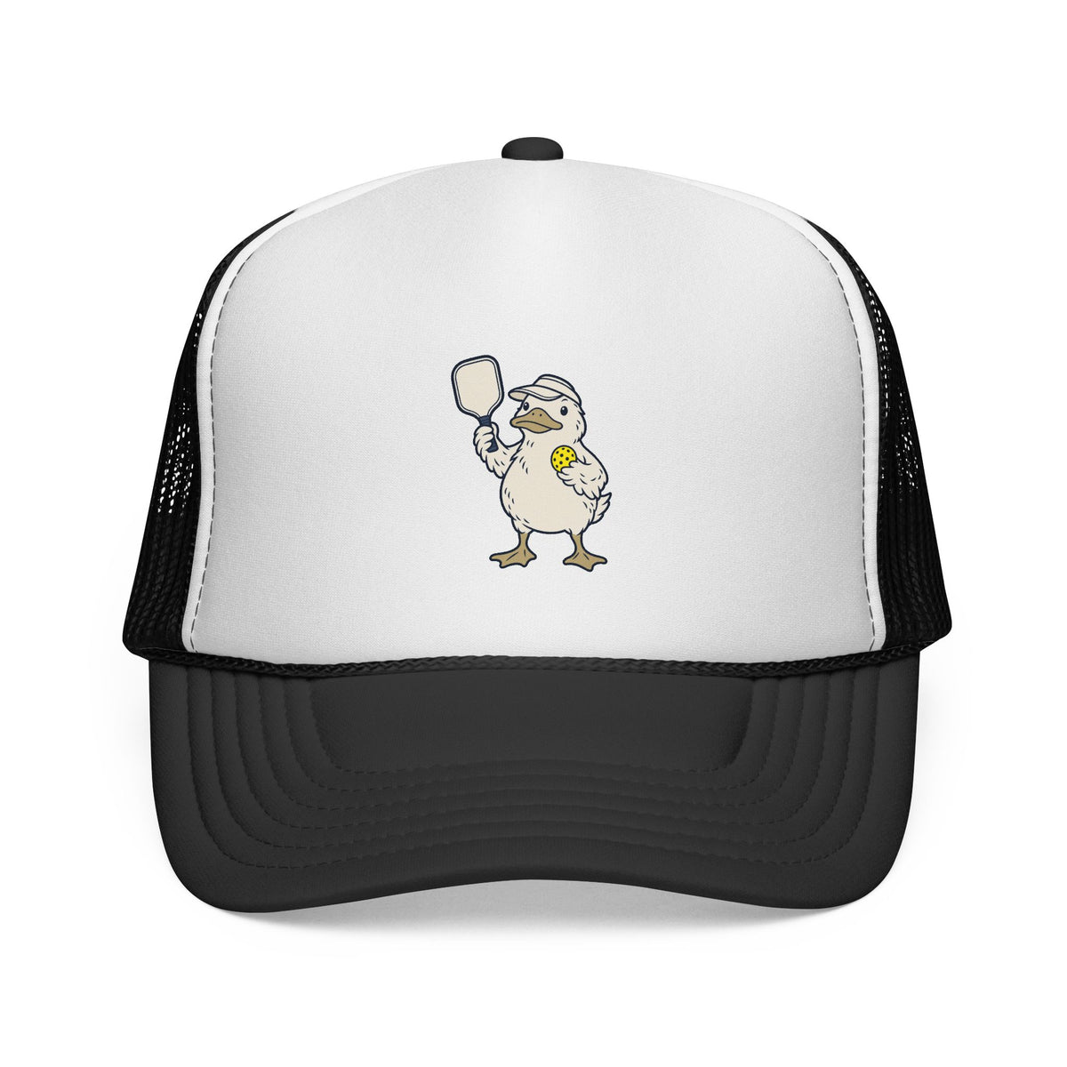 Pickleball duck trucker hat in Black