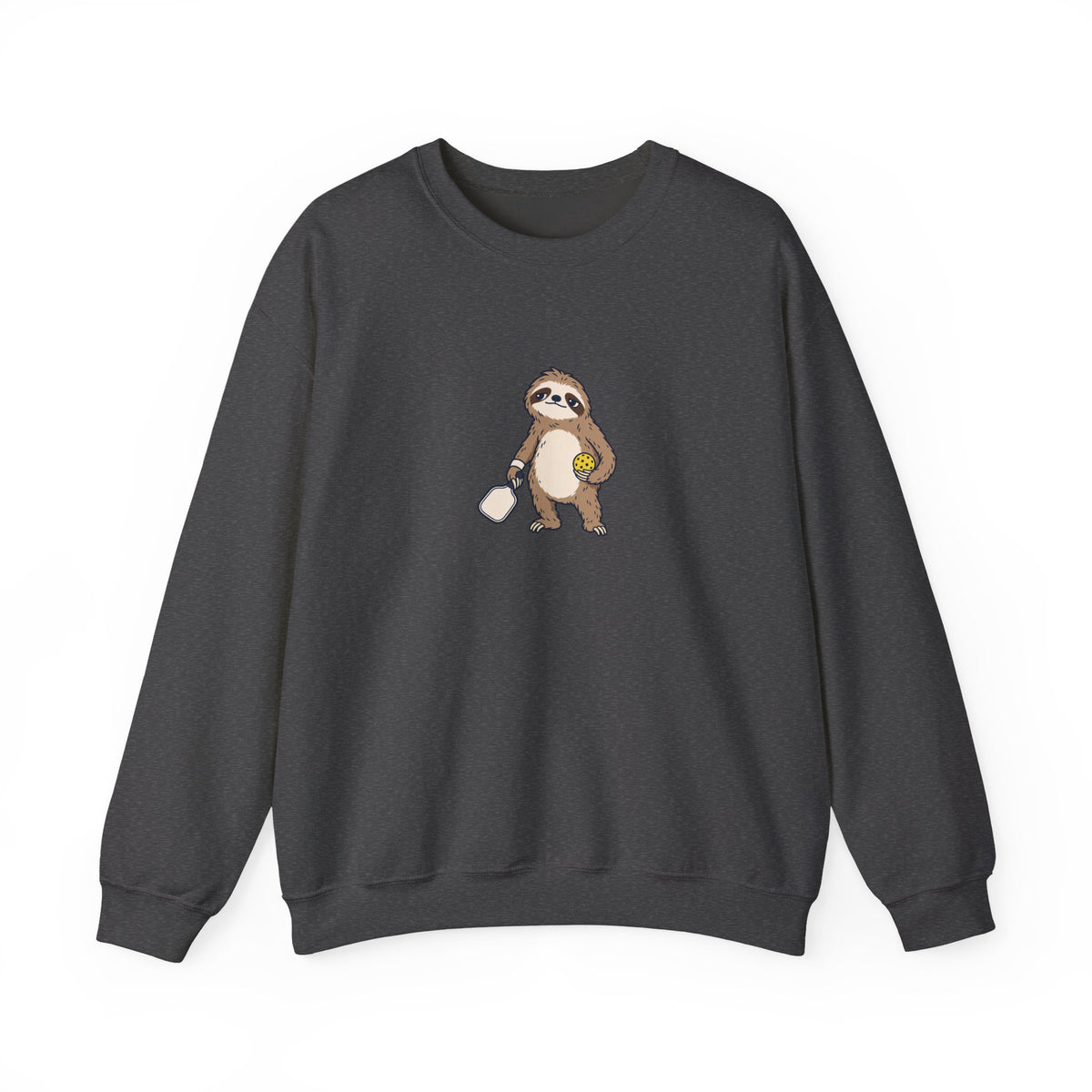 Sloth Pickleball Crewneck Sweatshirt - Saving Energy for Game Point