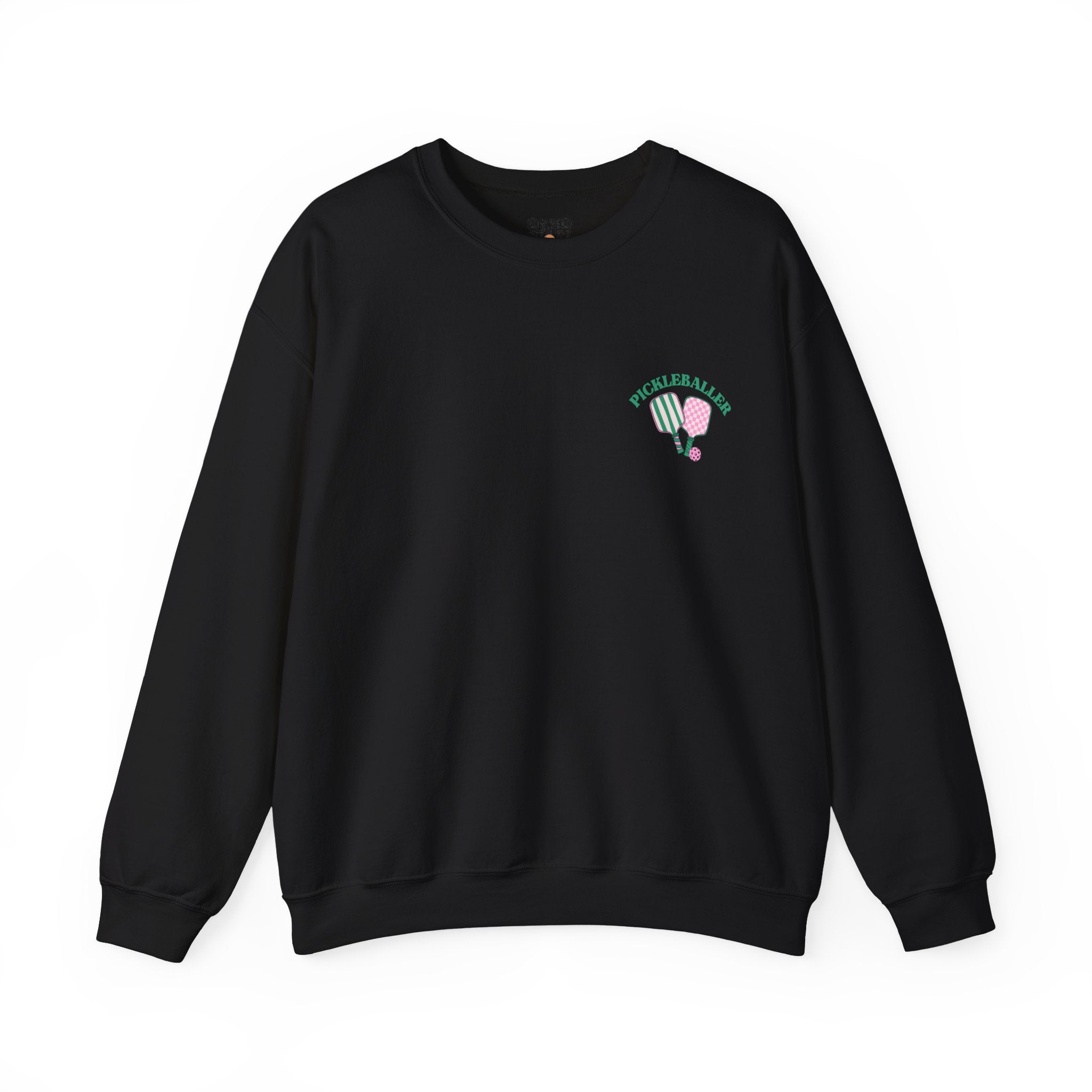 Pickleball Crewneck Sweatshirt - Pickleballer and Paddles