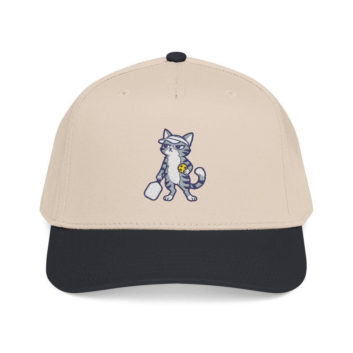 Embroidered Pickleball Cat Baseball Cap — A Look Says Everything