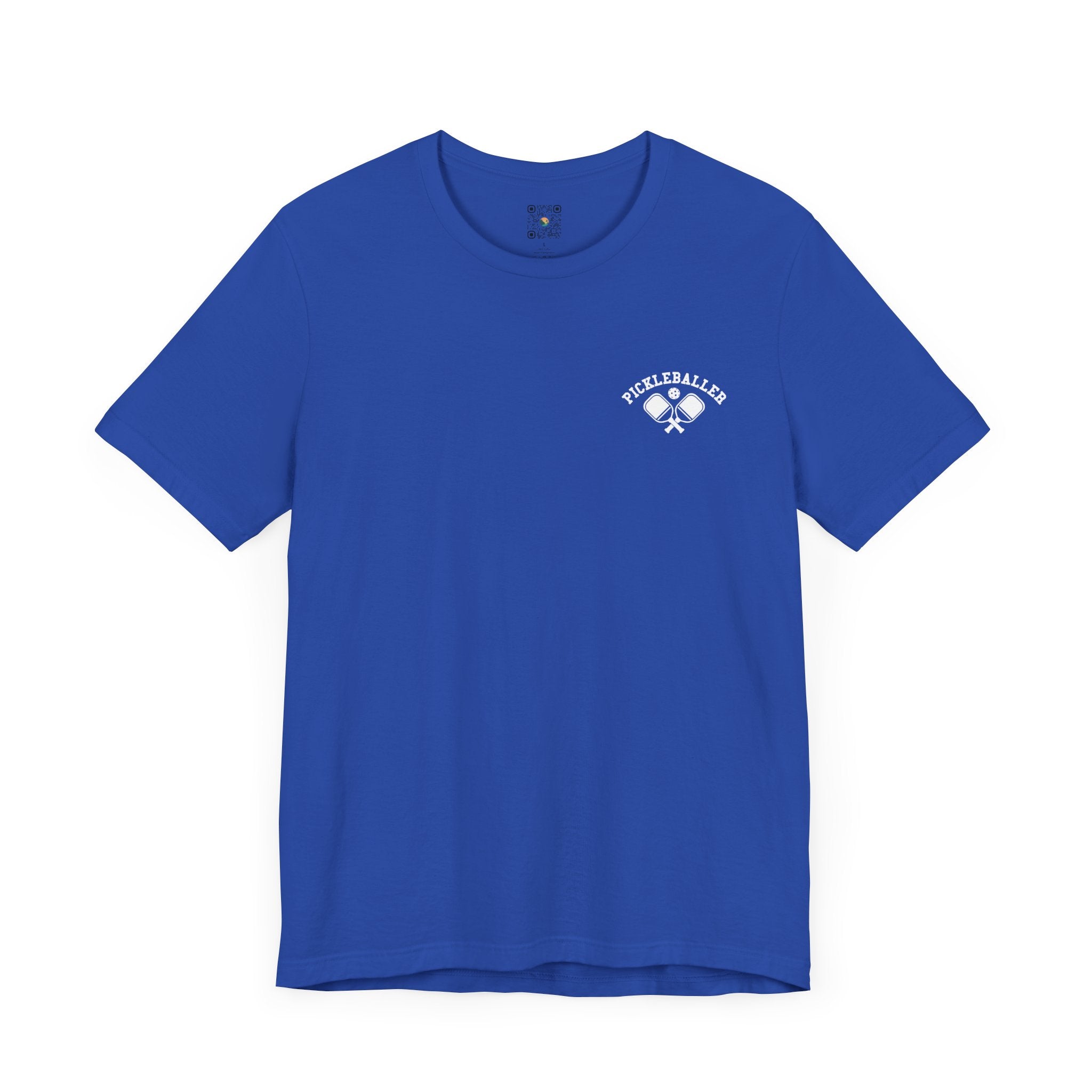 Pickleball T-Shirt - Pickleballer with Paddles, in White