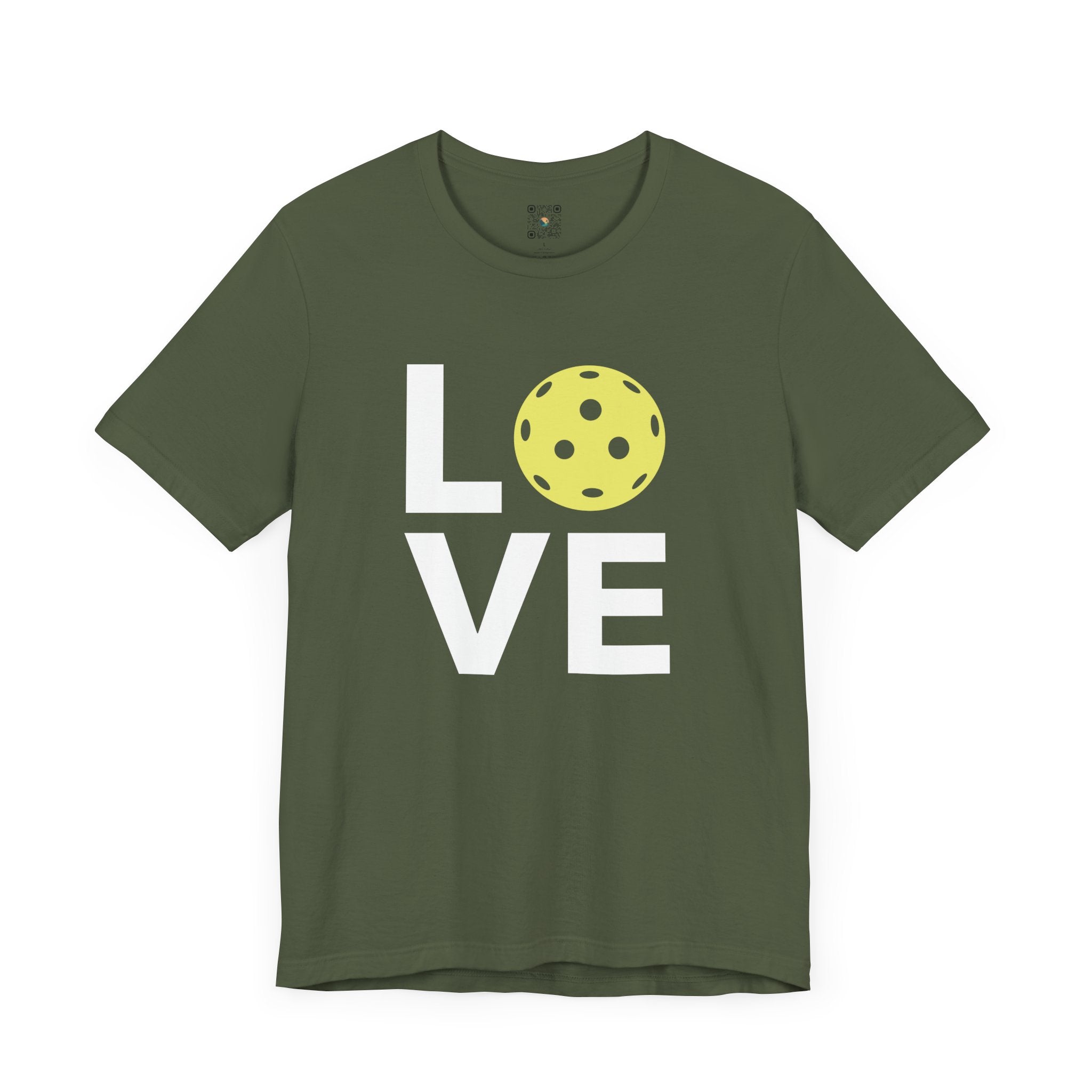 Pickleball T-Shirt - LOVE Pickleball with Yellow Ball