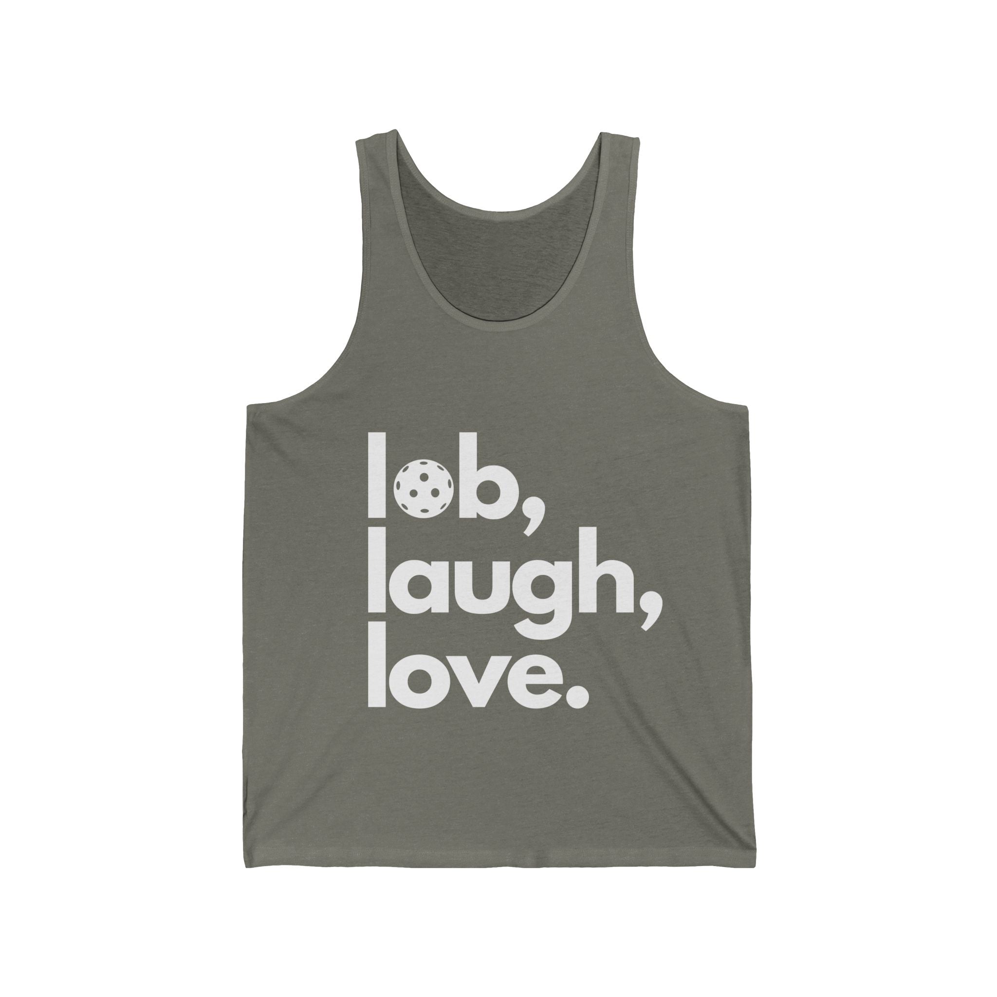 Unisex Pickleball Tank - Lob, Laugh, Love.