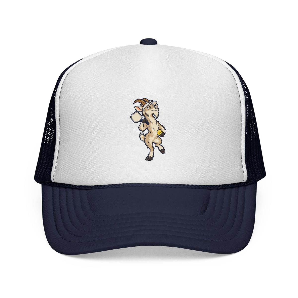 Goat pickleball trucker hat in Dark Navy