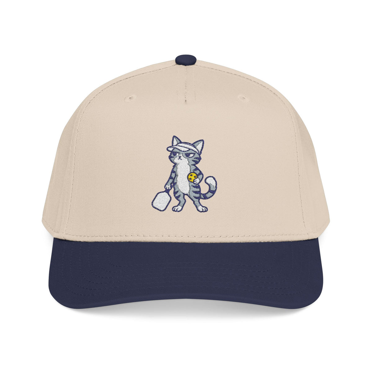 Embroidered Pickleball Cat Baseball Cap — A Look Says Everything