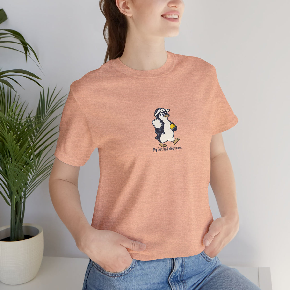 Penguin pickleball t-shirt, My Feet Had Other Plans