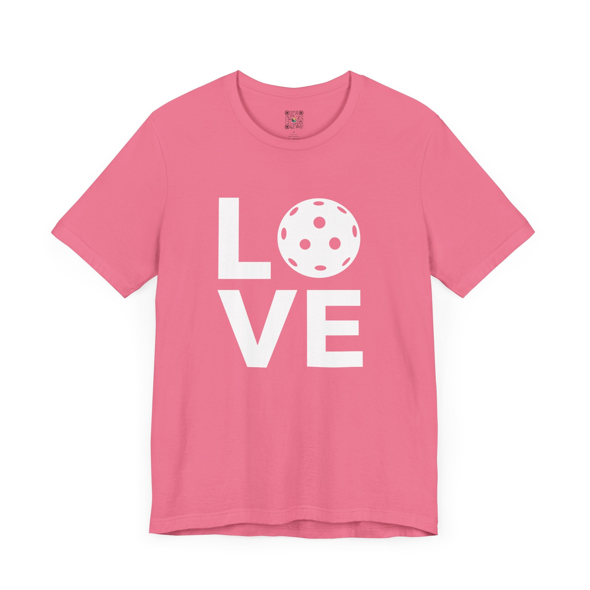 Pickleball T-Shirt - LOVE Pickleball with White Ball Design