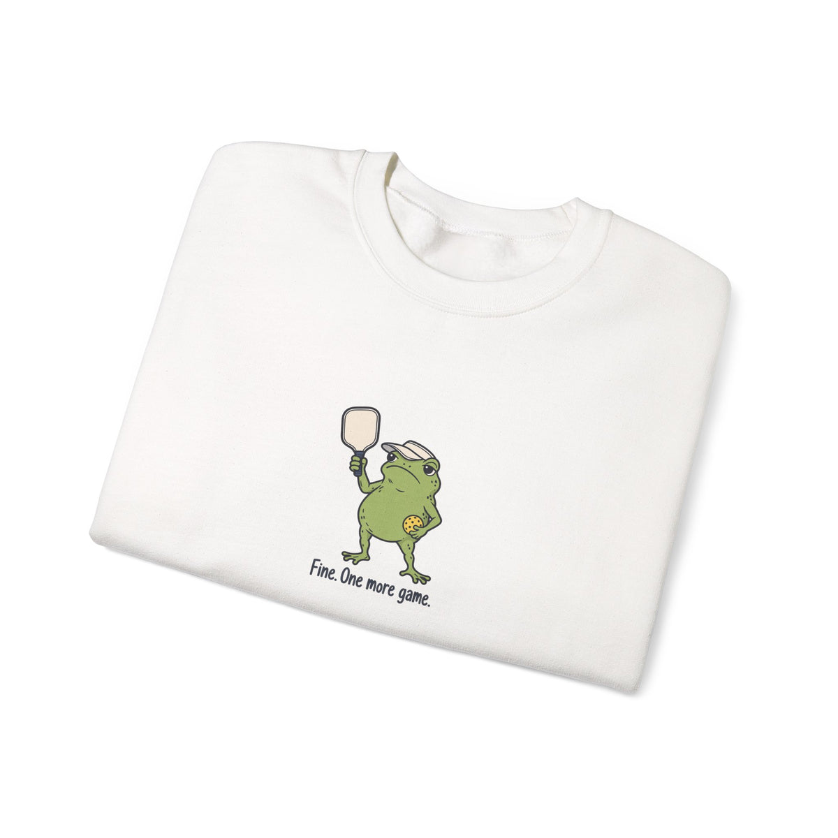 Frog pickleball crewneck sweatshirt, Fine, One More Game