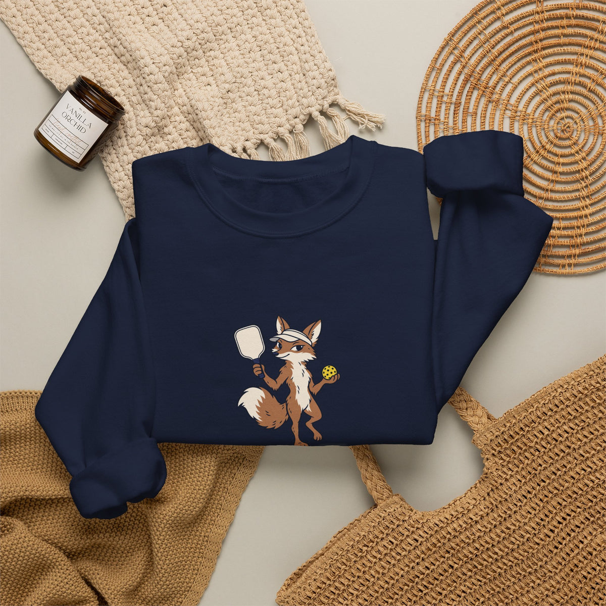 Fox pickleball crewneck sweatshirt, Sly Little Dinks