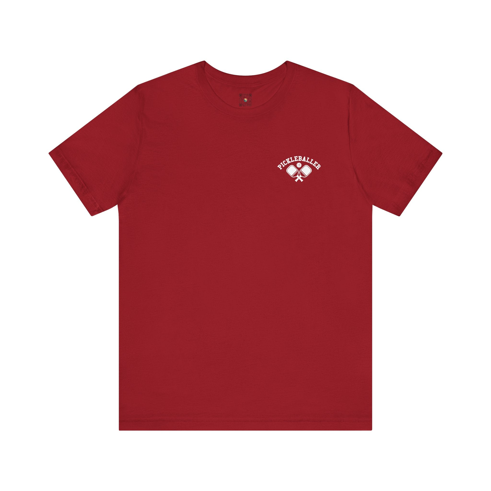 Pickleball T-Shirt - Pickleballer with Paddles, in White