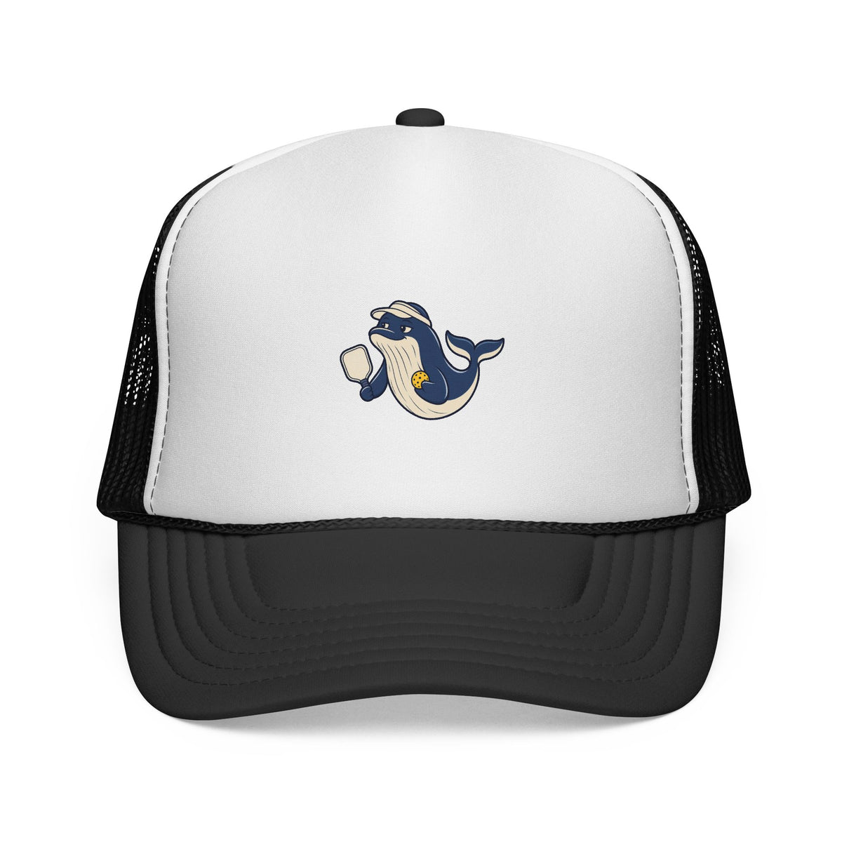 Whale pickleball trucker hat in Black