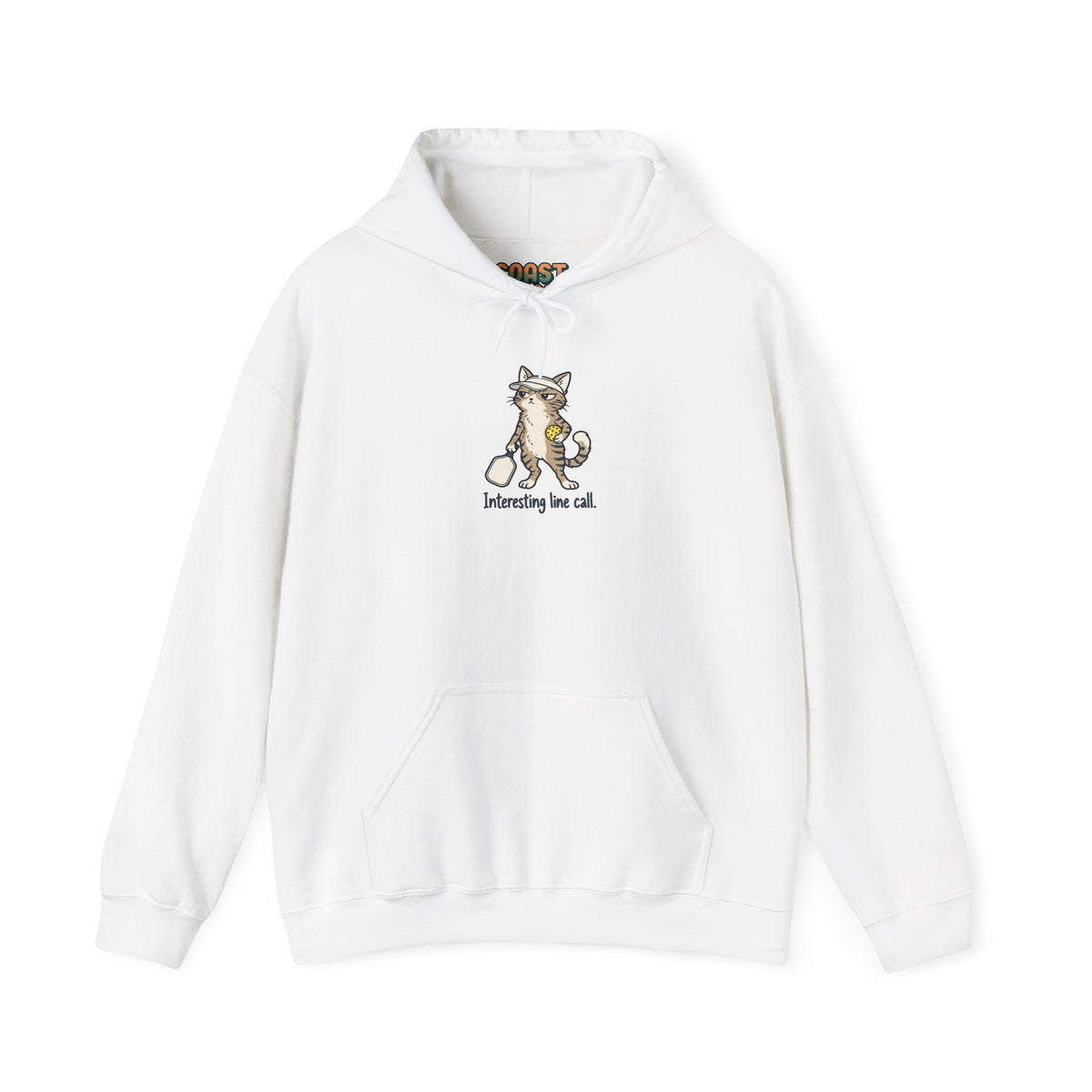 Cat pickleball hoodie in White