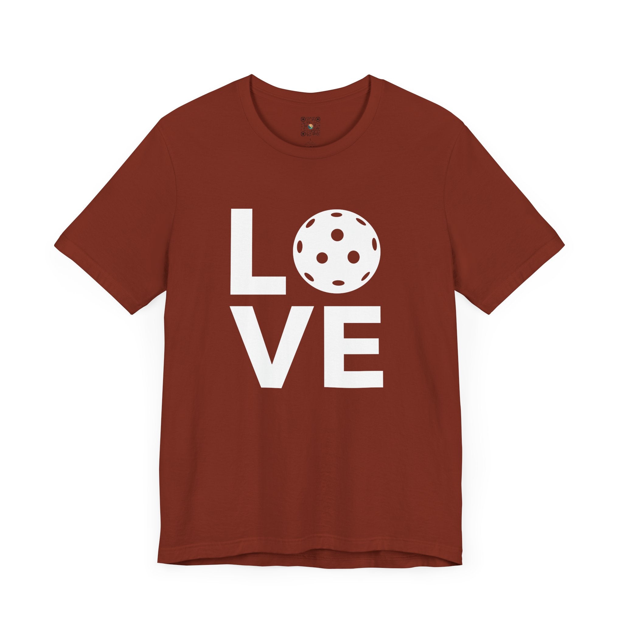 Pickleball T-Shirt - LOVE Pickleball with White Ball Design