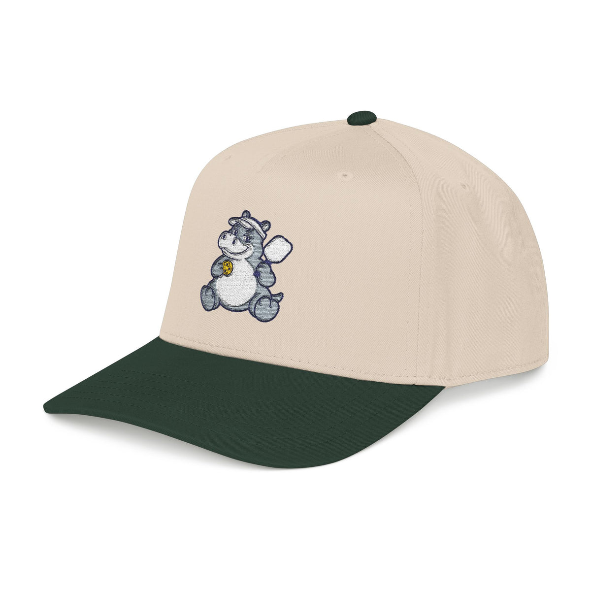 Embroidered pickleball hippo baseball cap, A Steady Presence at the Net