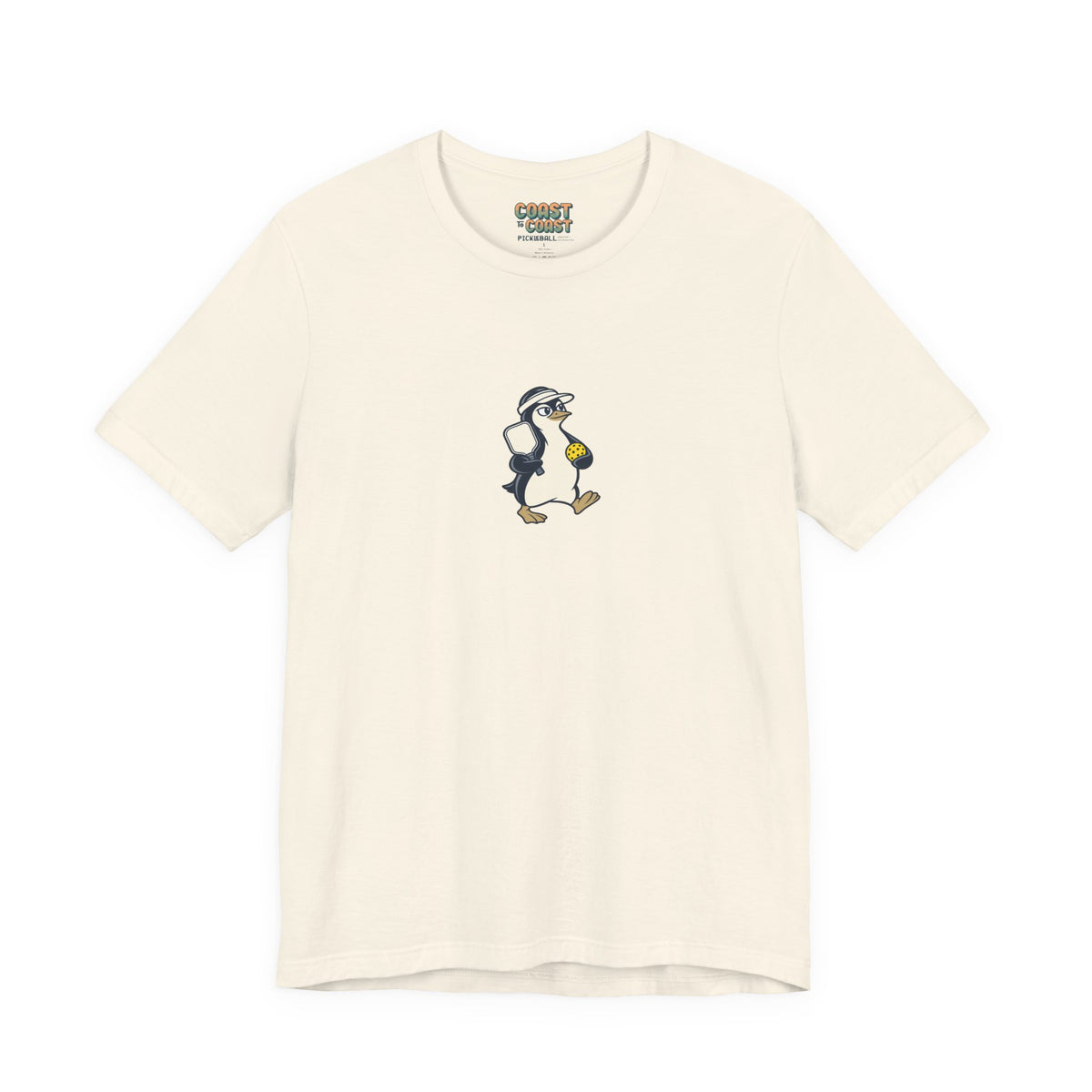 Penguin pickleball t-shirt in Natural, Cool Under Pressure