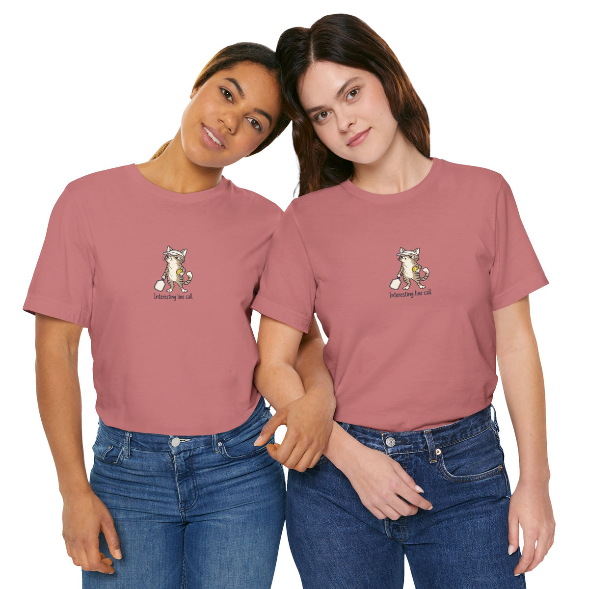 Cat pickleball t-shirt, Interesting Line Call