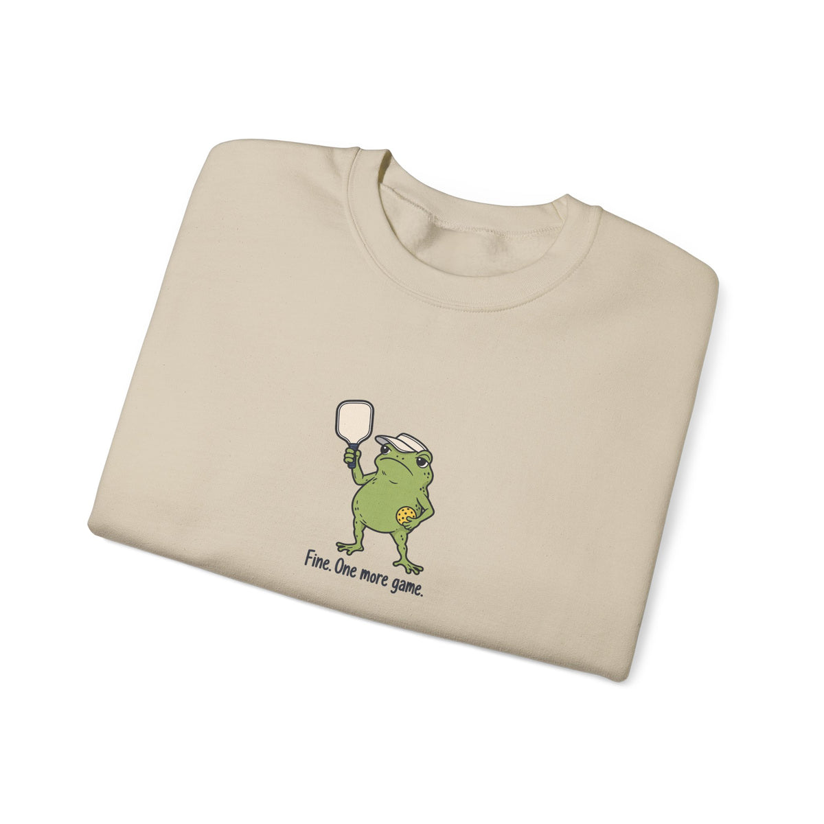 Frog pickleball crewneck sweatshirt, Fine, One More Game