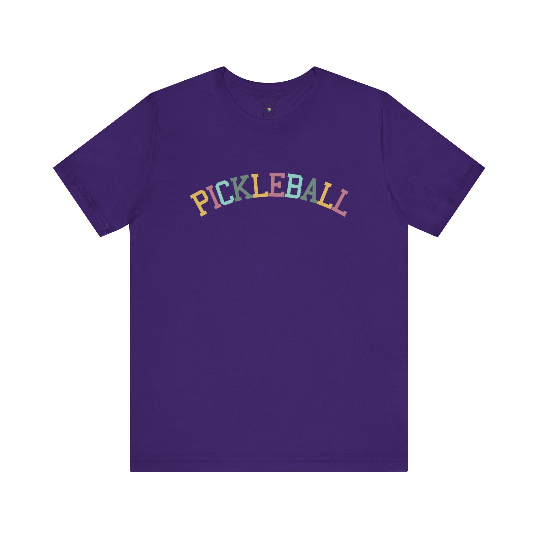 Pickleball T-Shirt - Colorful Arched Pickleball Design