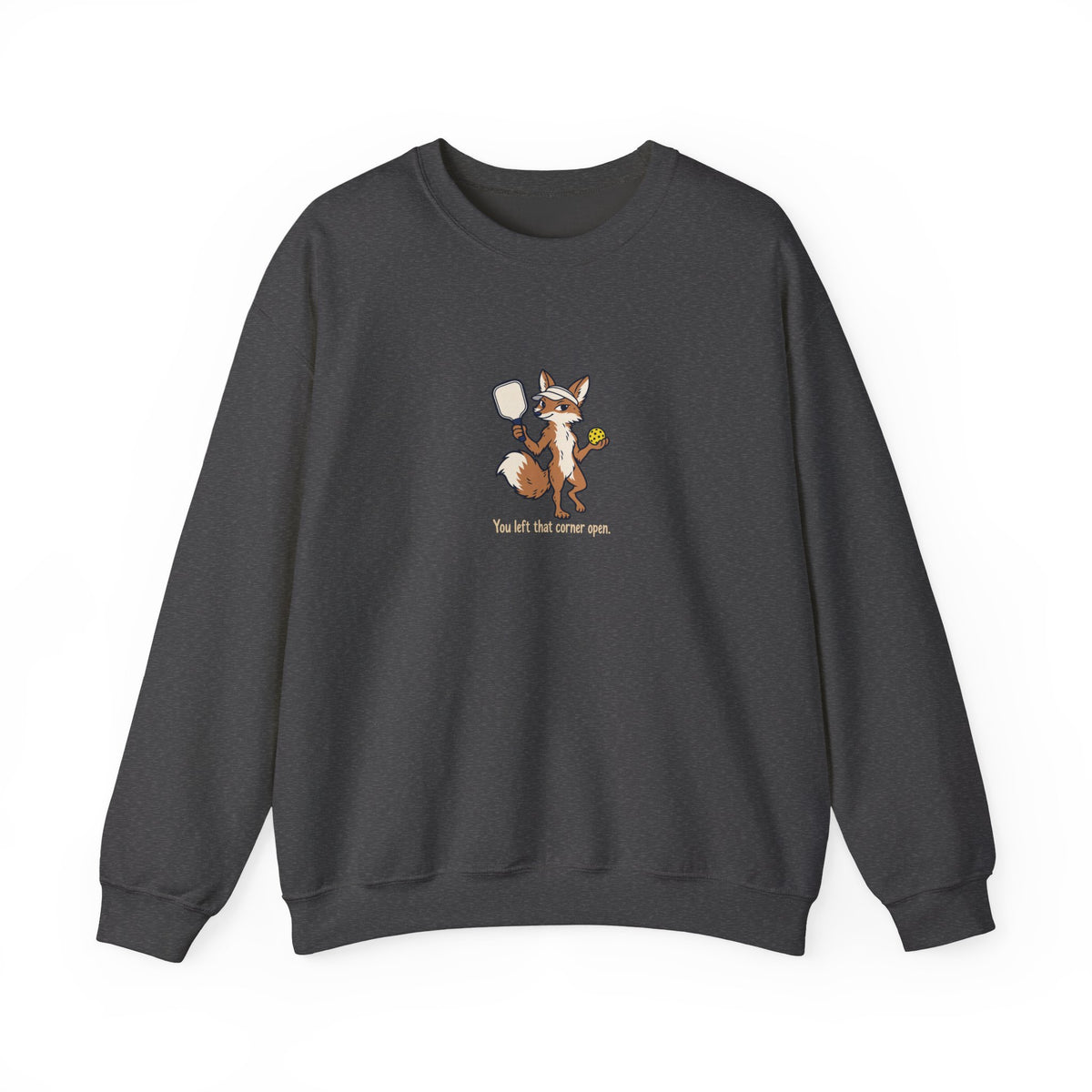 Fox pickleball crewneck sweatshirt in Dark Heather