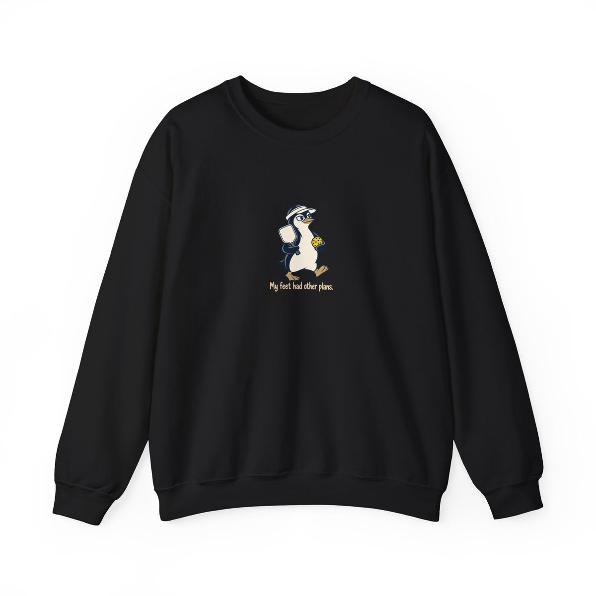 Penguin pickleball crewneck sweatshirt in Black